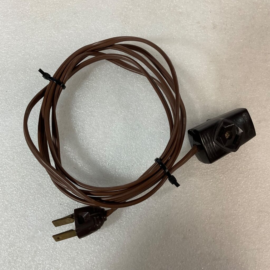 2 Prong Power Cord Splitter Extension Brown 72 in 15A 125V - Image 1