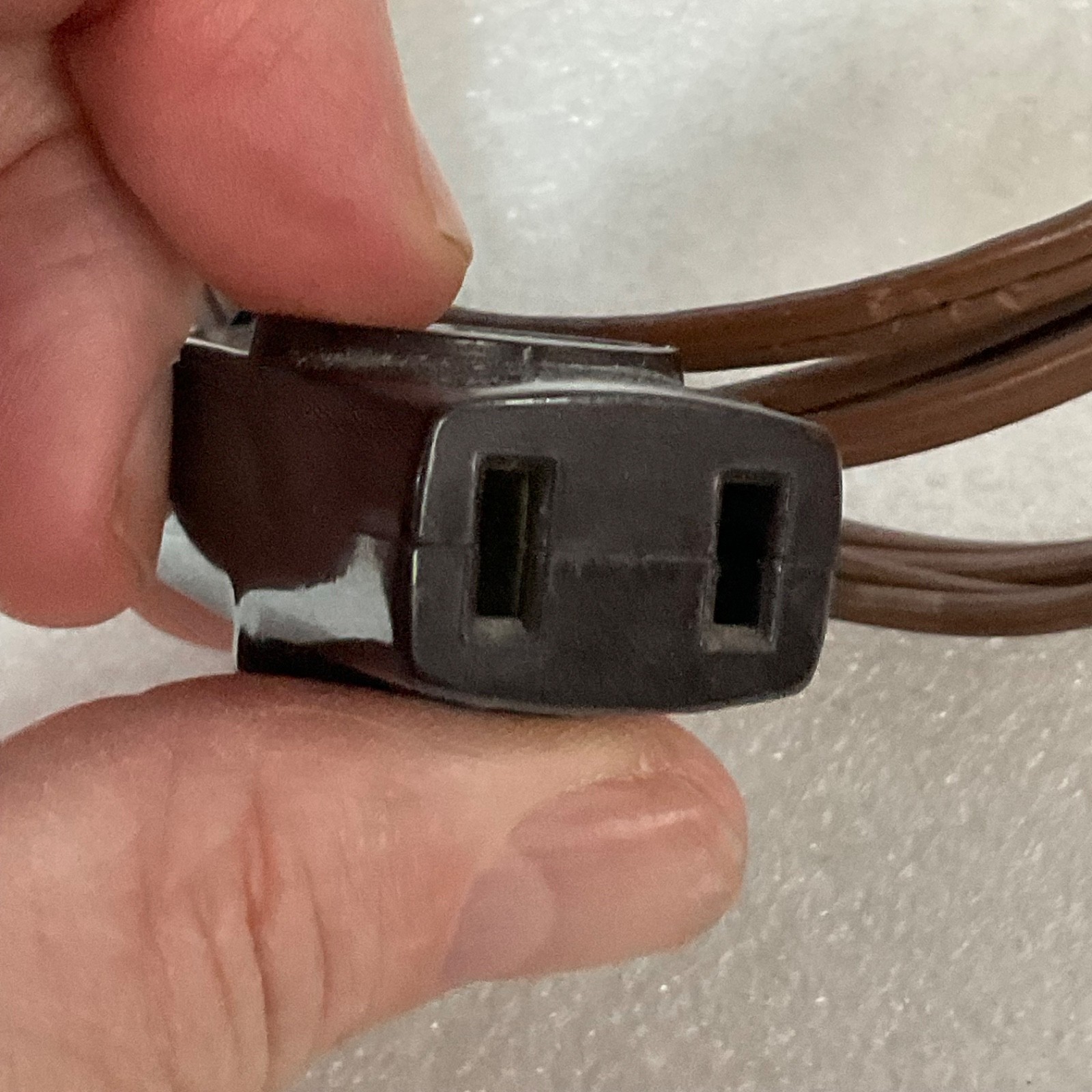 2 Prong Power Cord Splitter Extension Brown 72 in 15A 125V - Image 7