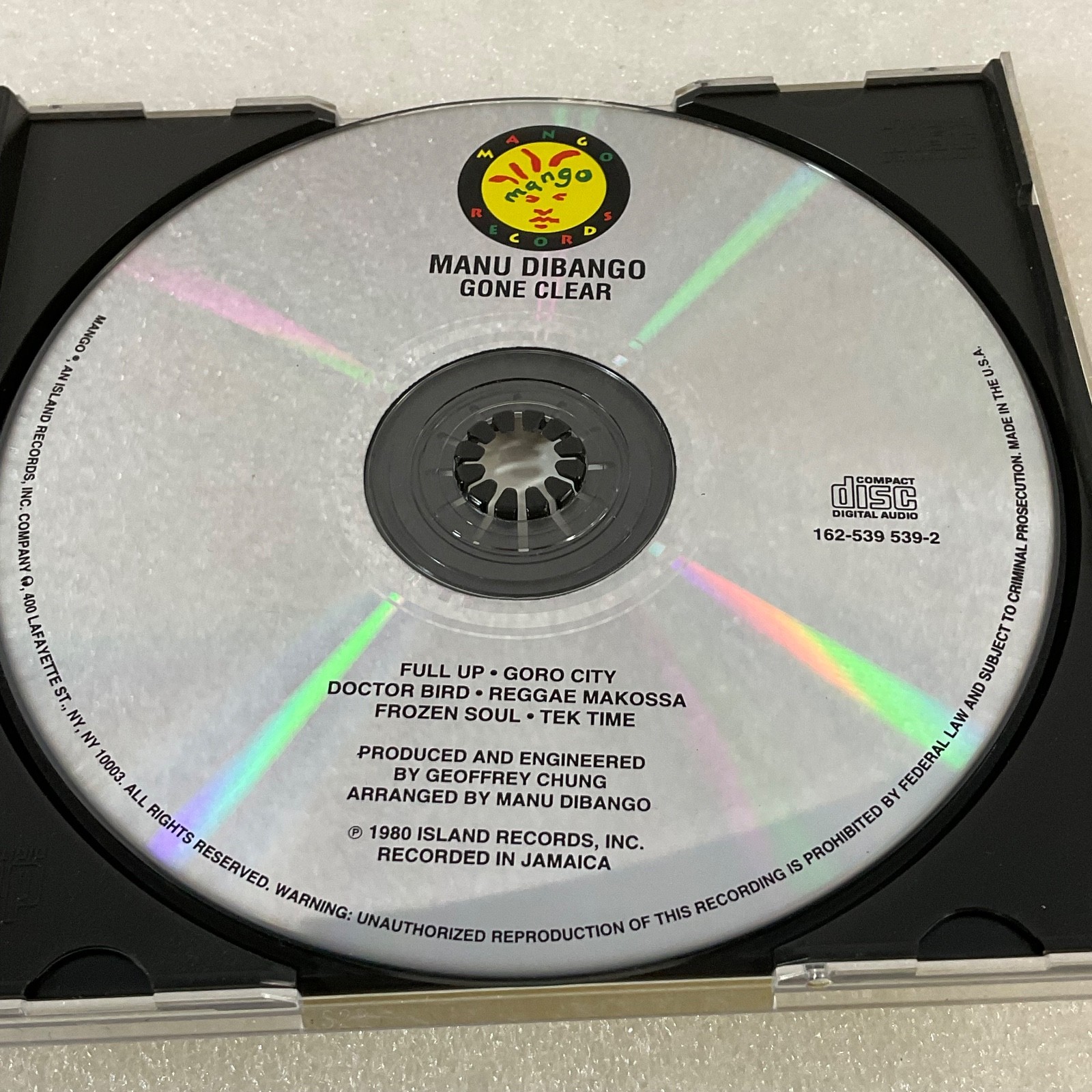 Manu Dibango Gone Clear CD Island Mango Records Jazz Funk - Image 10