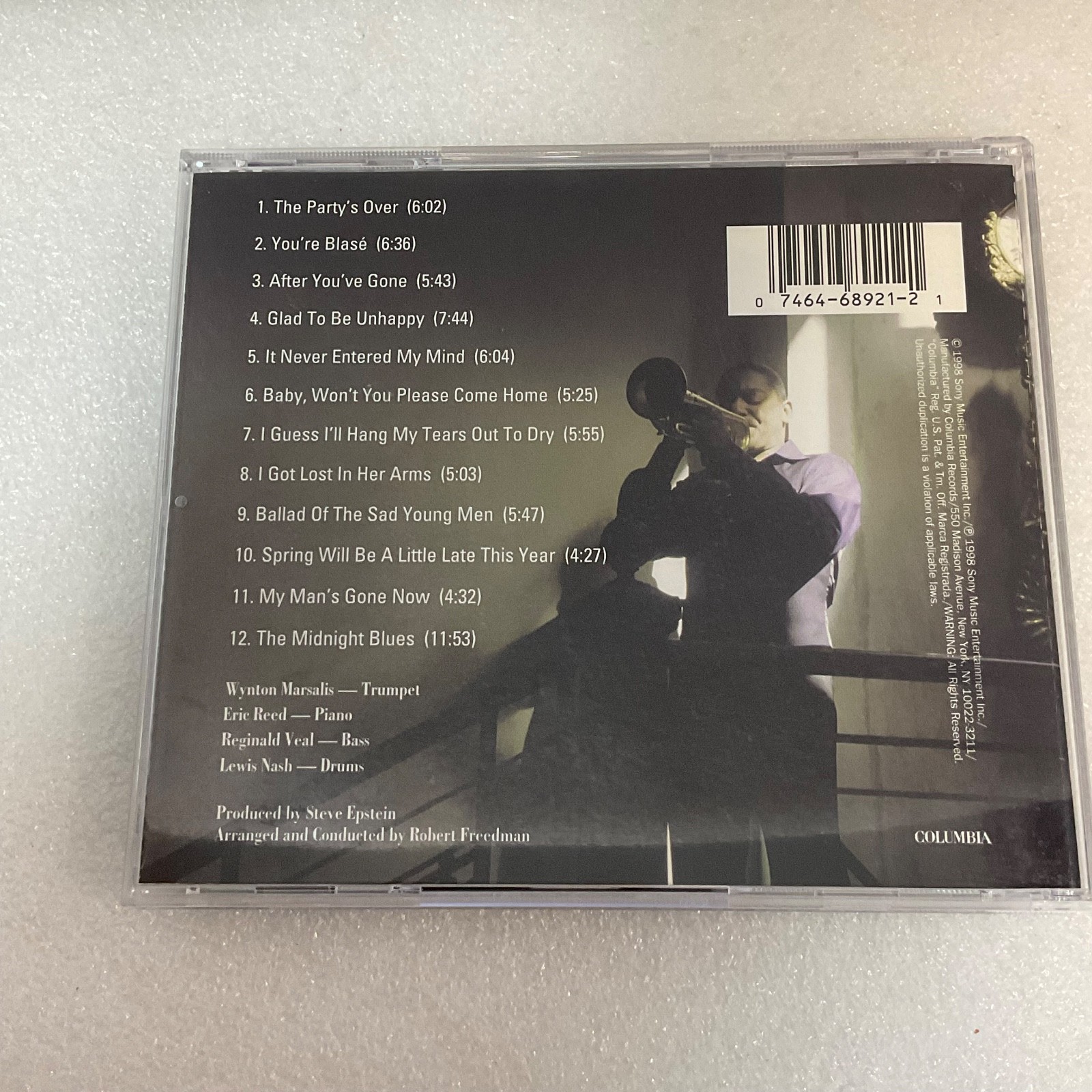 Wynton Marsalis The Midnight Blues Standard Time Vol 5 Jazz CD Columbia - Image 3