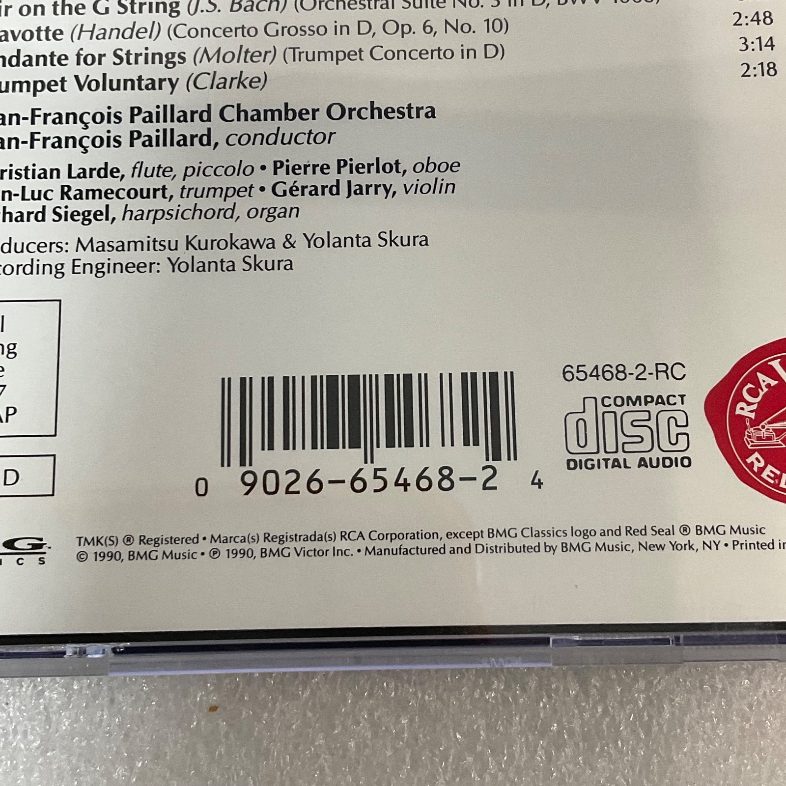Pachelbel Canon Albinoni Adagio CD Paillard Chamber Orchestra Red Seal Baroque - Image 10