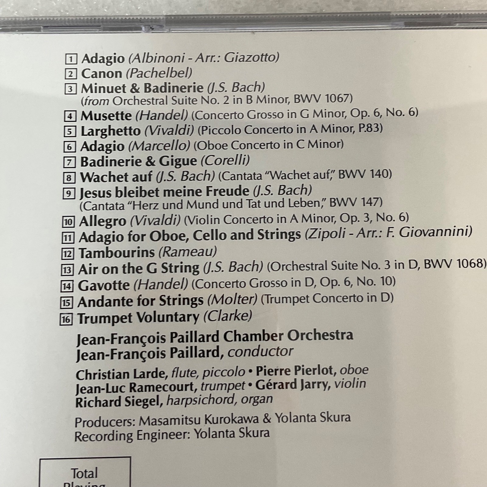 Pachelbel Canon Albinoni Adagio CD Paillard Chamber Orchestra Red Seal Baroque - Image 11