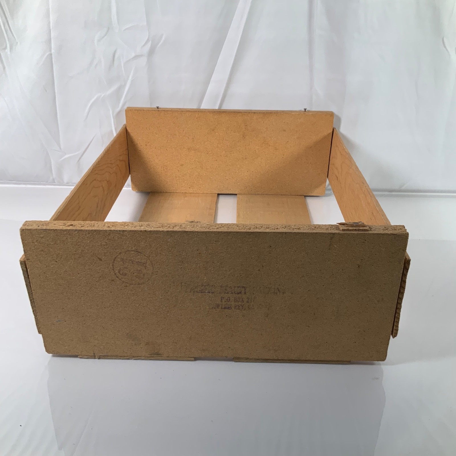Wood Shipping Crate Box Stenciled Rustic Storage 17.5 x 15 x 6 in - Image 2