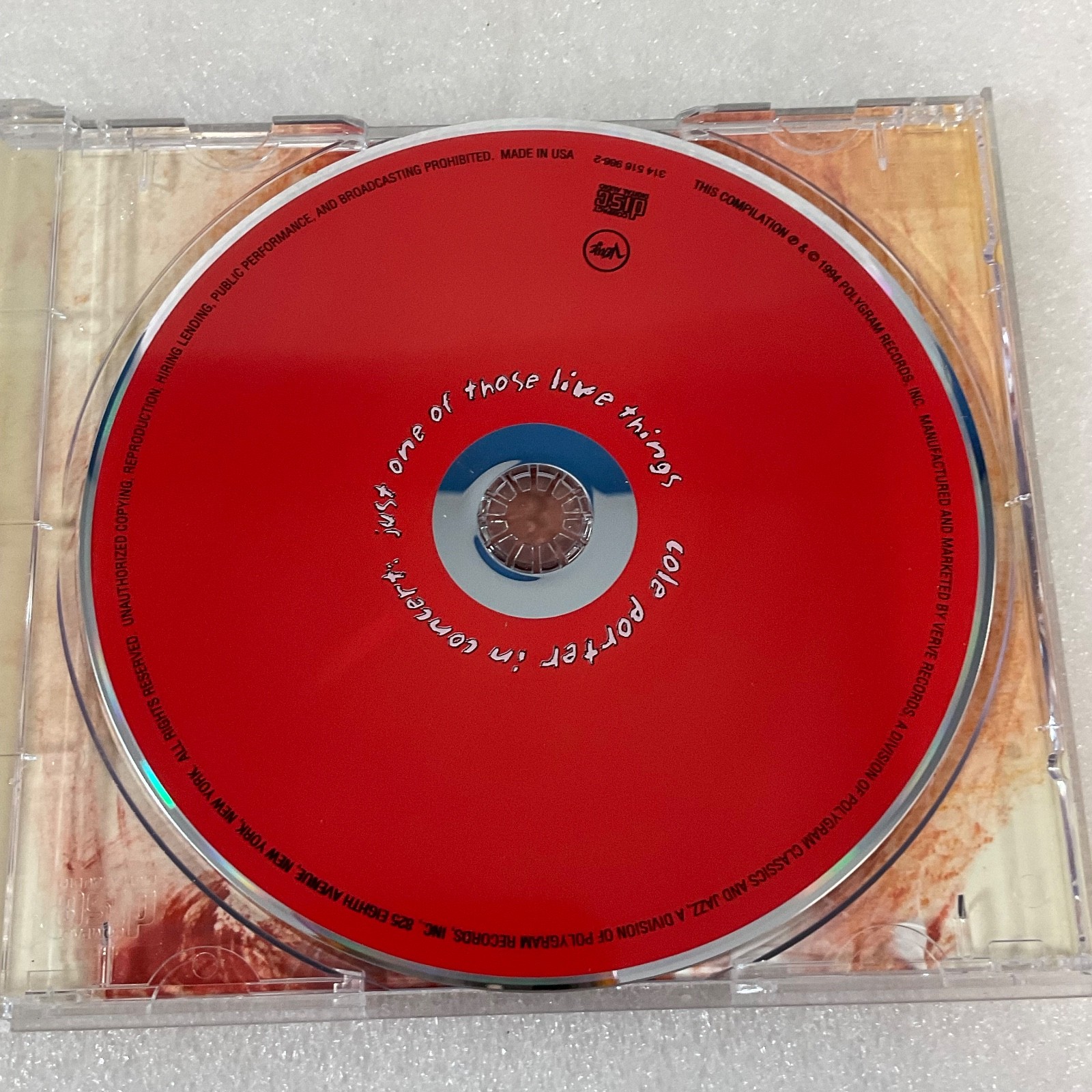 Cole Porter in Concert Just One of Those Live Things Jazz CD Verve 1994 - Image 13