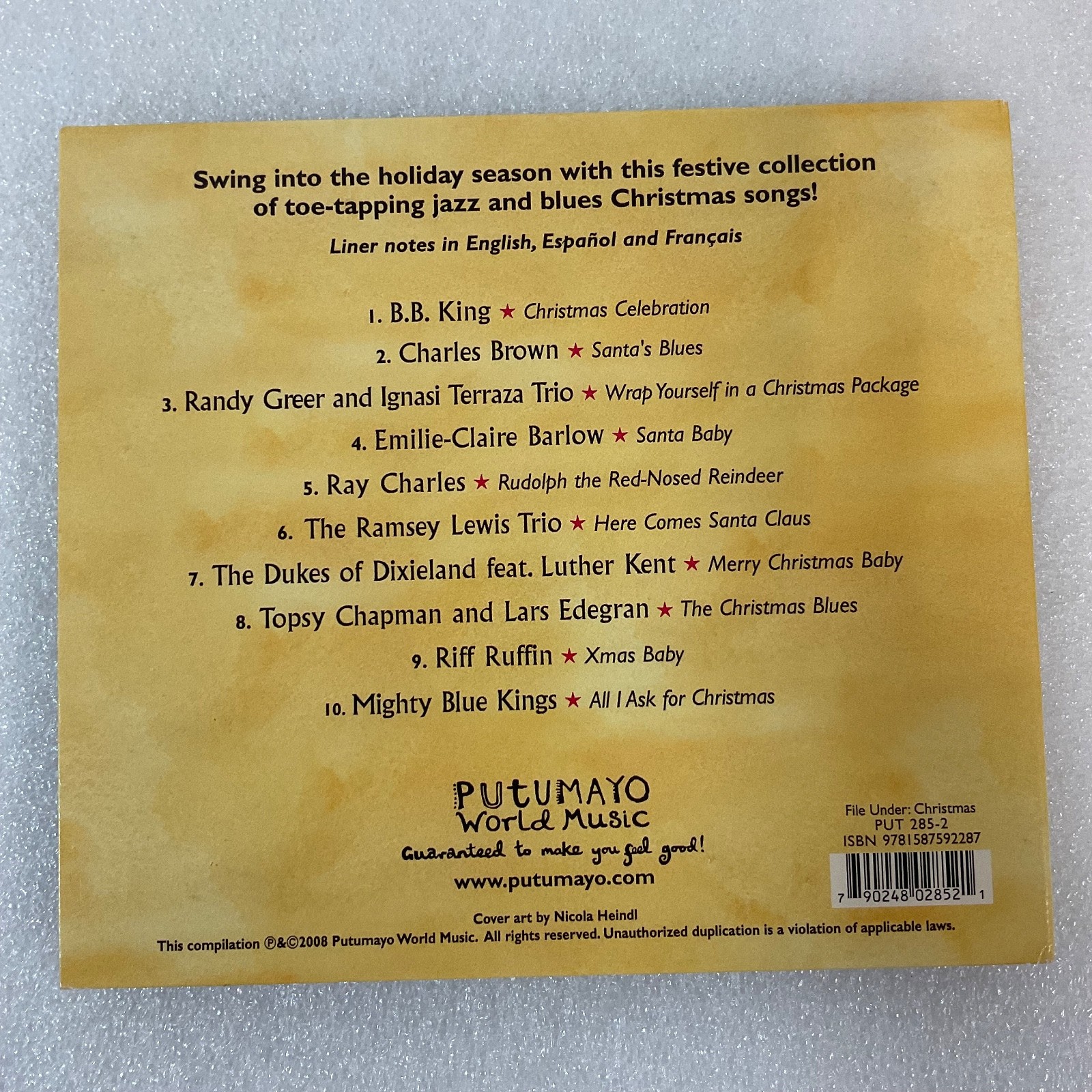 Jazz & Blues Christmas CD Putumayo 2008 Holiday Compilation - Image 2