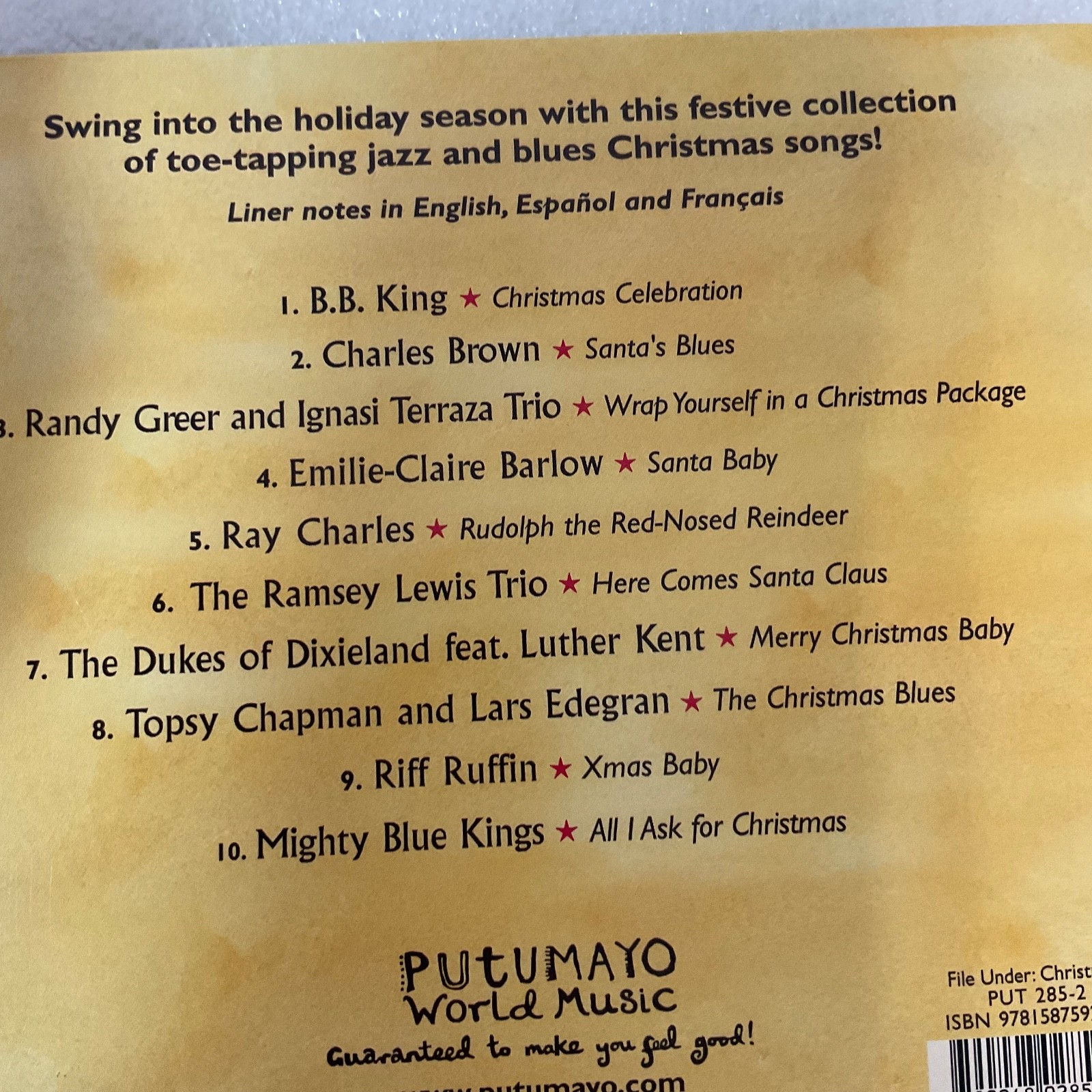 Jazz & Blues Christmas CD Putumayo 2008 Holiday Compilation - Image 13