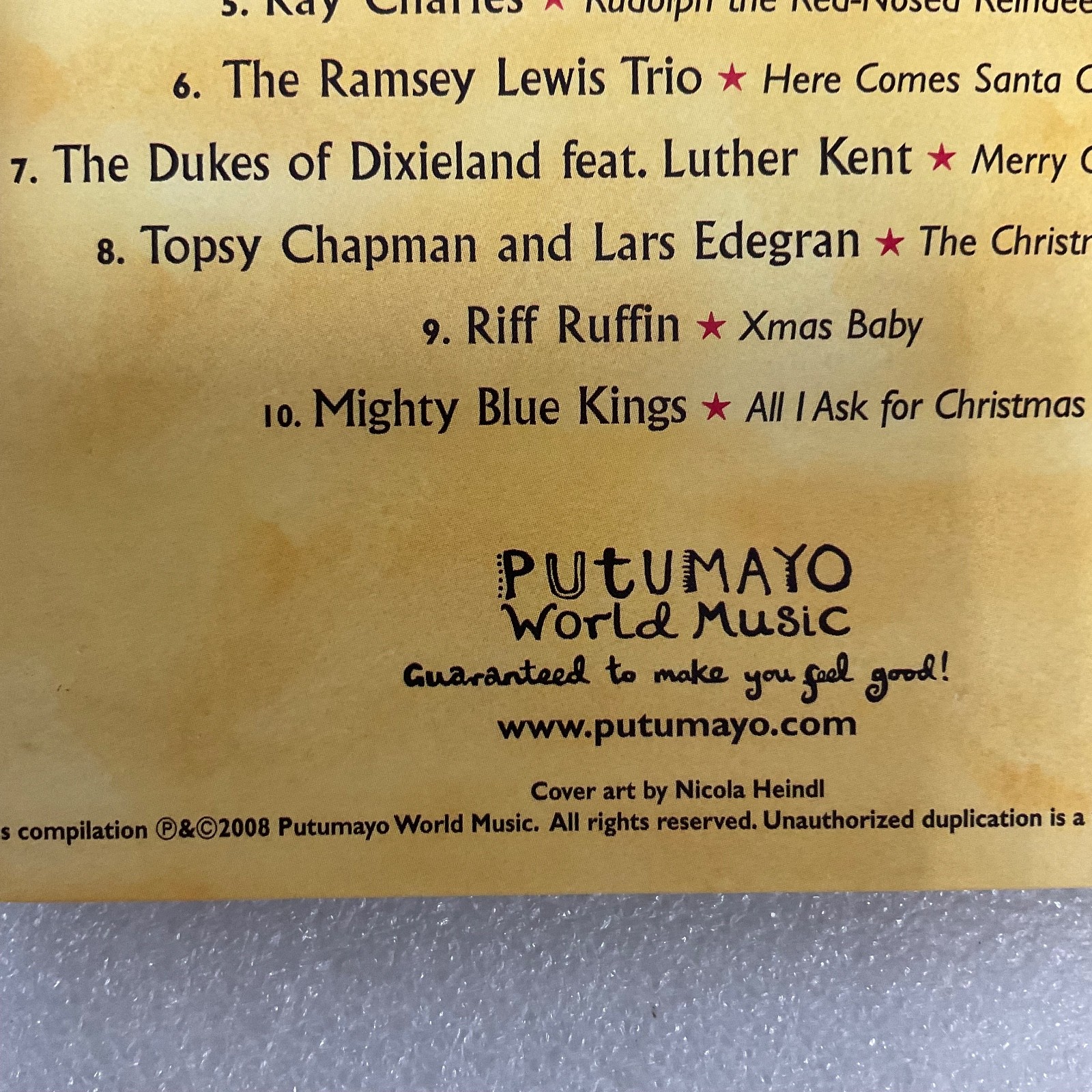 Jazz & Blues Christmas CD Putumayo 2008 Holiday Compilation - Image 12