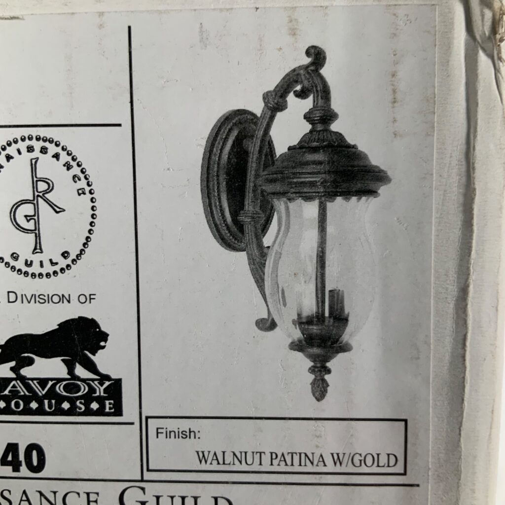 Savoy House KP-5-507-40 Renaissance Guild Wall Lantern Walnut Patina Gold - Image 1