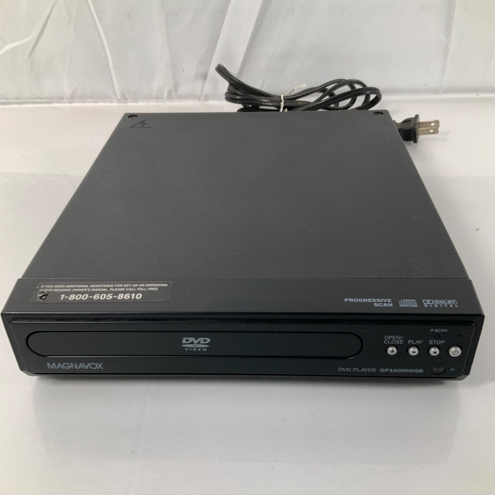 Magnavox DP100MW8B DVD Player Progressive Scan Dolby Digital 2008 No Remote - Image 1