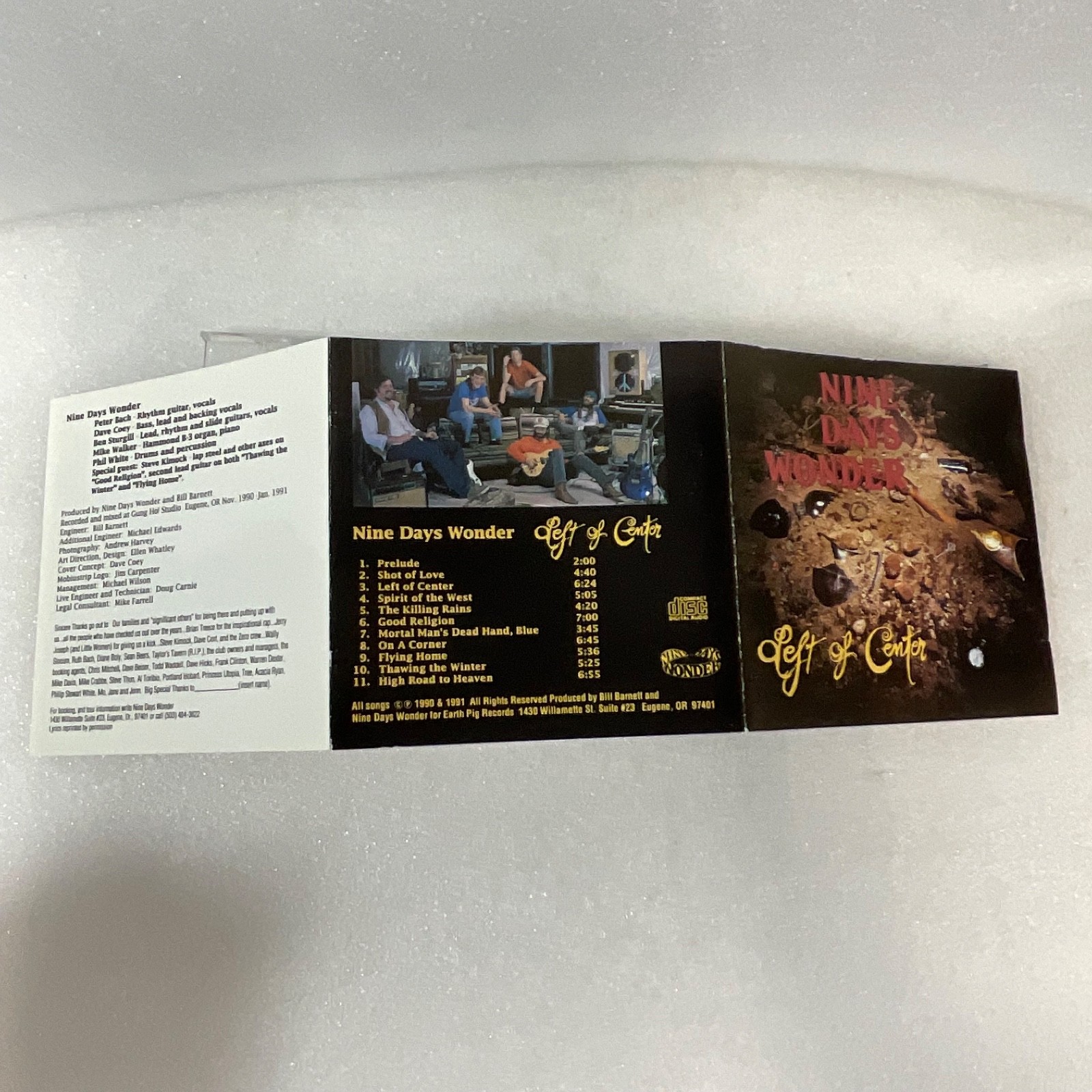 Nine Days Wonder Left of Center CD Rare Cover Art Earth Pig Records 1990 - Image 15