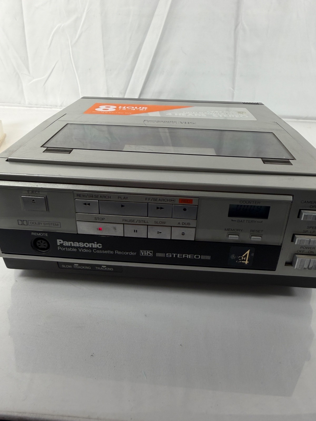 Panasonic PV-6000 Portable VHS VCR 4 Head Stereo NV-B59 Adapter Parts Repair - Image 1