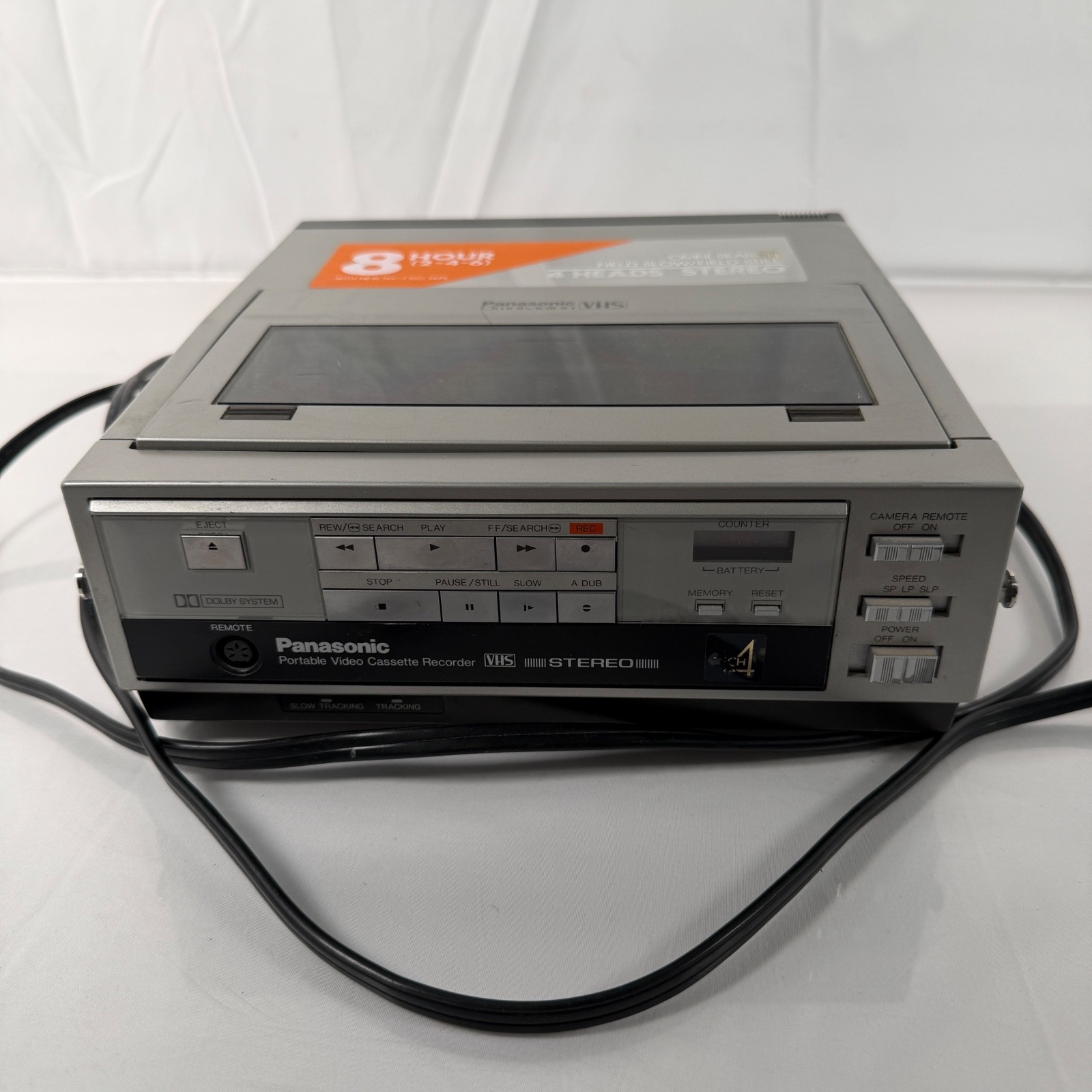 Panasonic PV-6000 Portable VHS VCR 4 Head Stereo NV-B59 Adapter Parts Repair - Image 3
