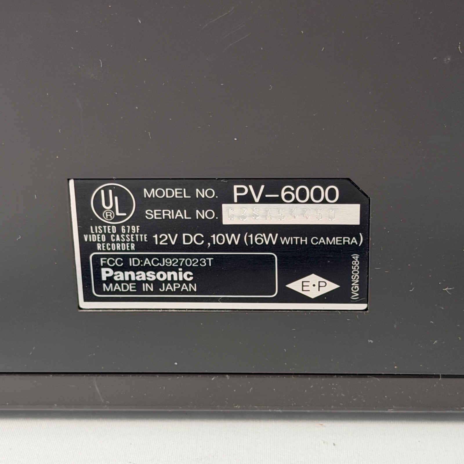 Panasonic PV-6000 Portable VHS VCR 4 Head Stereo NV-B59 Adapter Parts Repair - Image 6