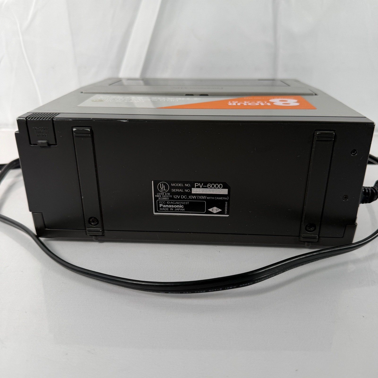 Panasonic PV-6000 Portable VHS VCR 4 Head Stereo NV-B59 Adapter Parts Repair - Image 5