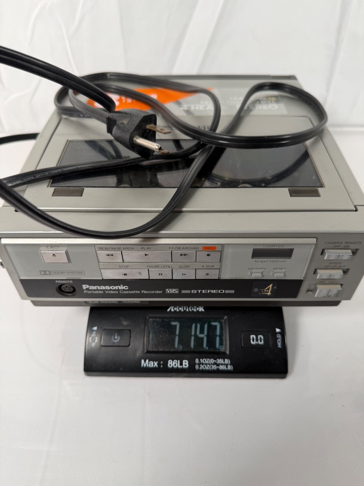 Panasonic PV-6000 Portable VHS VCR 4 Head Stereo NV-B59 Adapter Parts Repair - Image 18