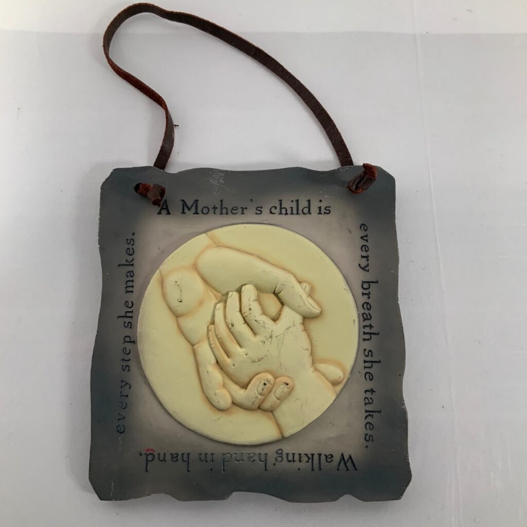 Mother Child Hands Sentimental Quote Wall Plaque Hanging Decor 6.5 in - Image 1