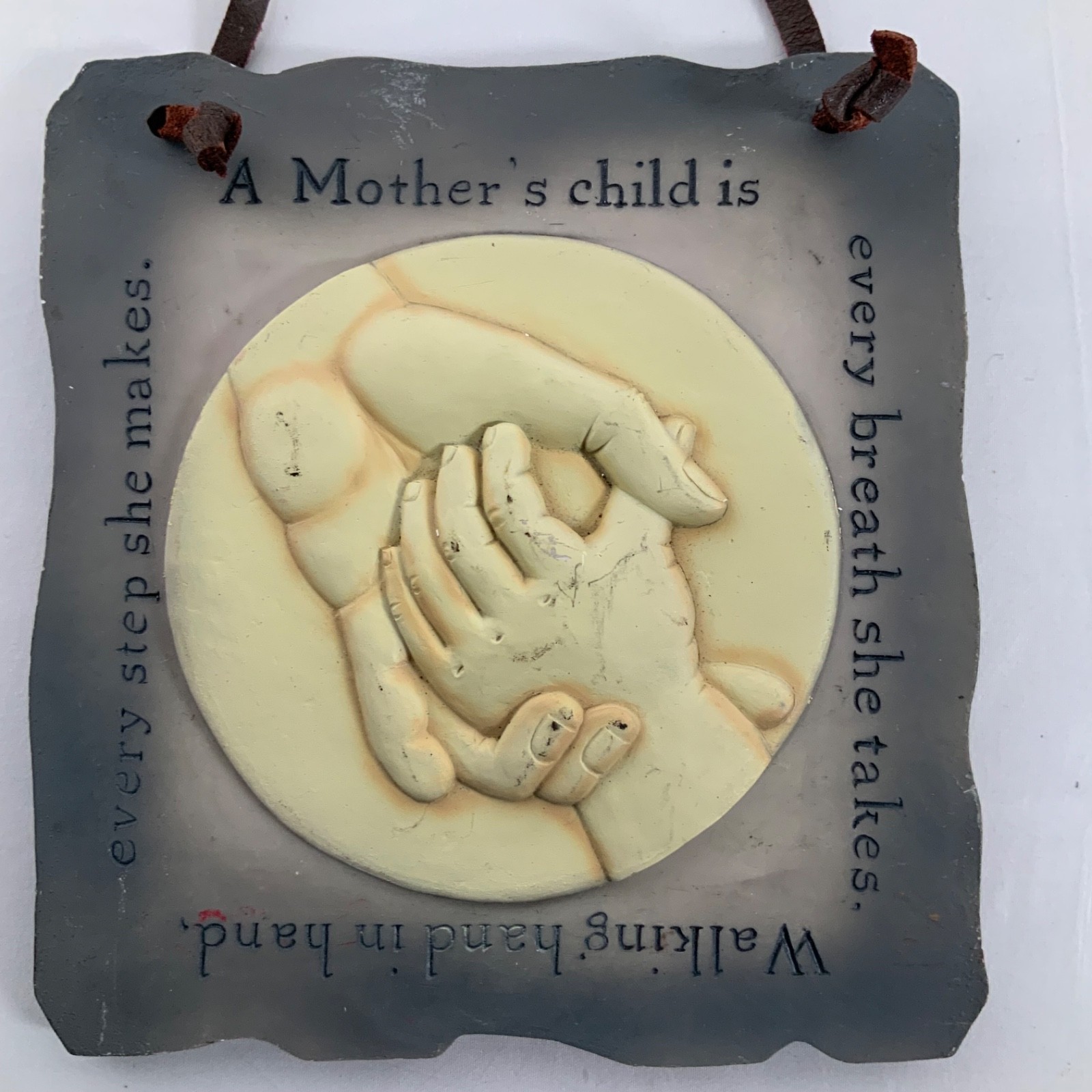 Mother Child Hands Sentimental Quote Wall Plaque Hanging Decor 6.5 in - Image 2