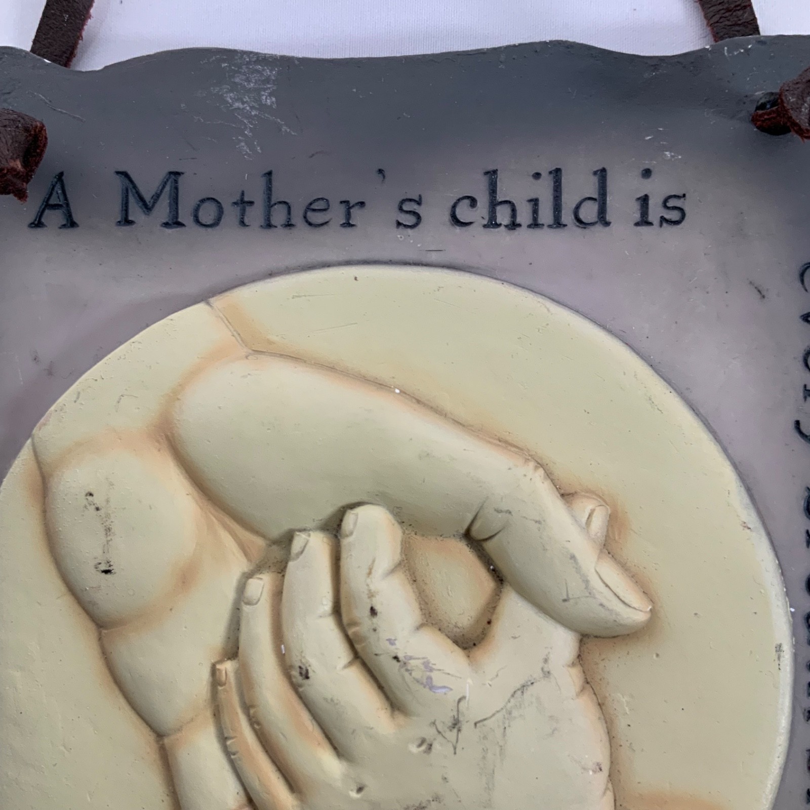 Mother Child Hands Sentimental Quote Wall Plaque Hanging Decor 6.5 in - Image 4