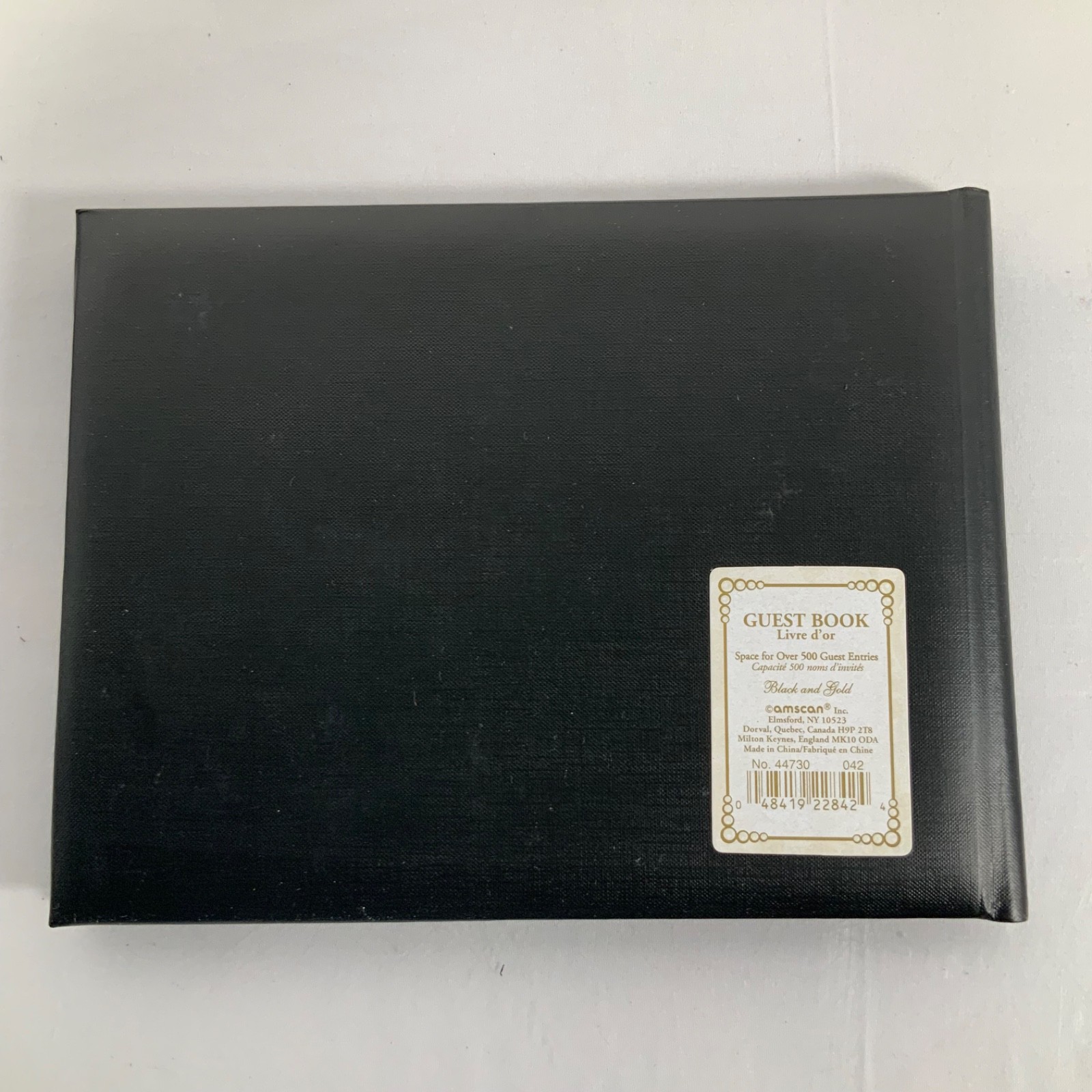 Amscan Black & Gold Guest Book 500+ Entries No. 44730 Wedding Event - Image 3
