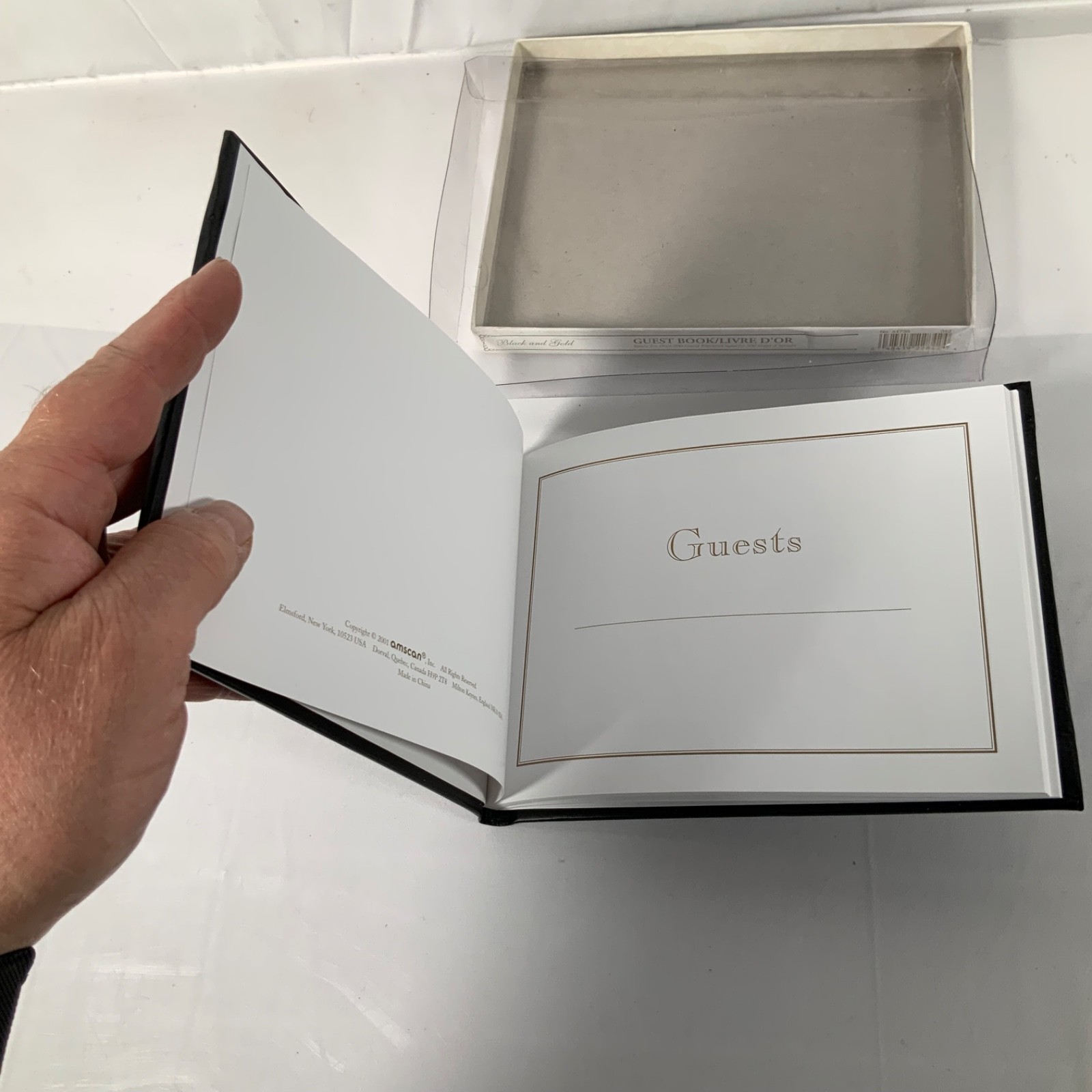 Amscan Black & Gold Guest Book 500+ Entries No. 44730 Wedding Event - Image 7