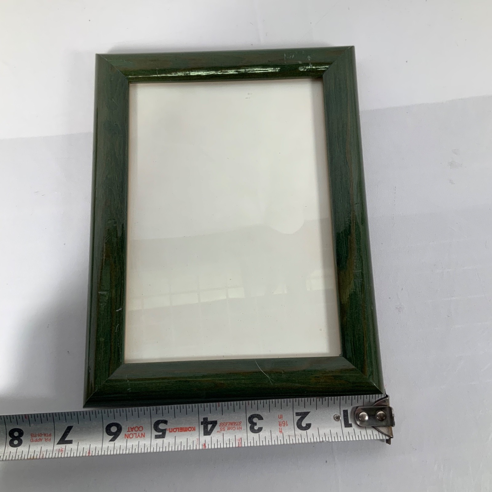 Green Wood Picture Frame 6.25 x 8.25 in Tabletop Wall Mount Easel Back - Image 6