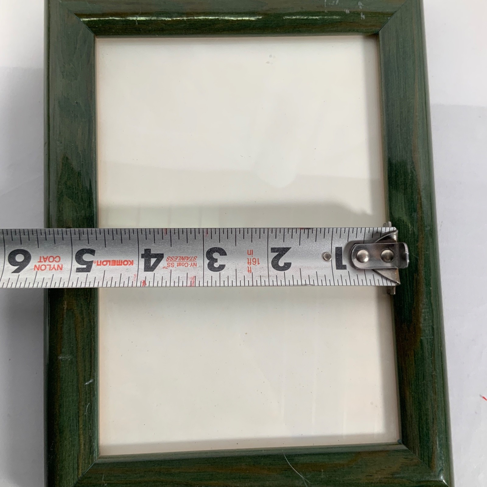 Green Wood Picture Frame 6.25 x 8.25 in Tabletop Wall Mount Easel Back - Image 8