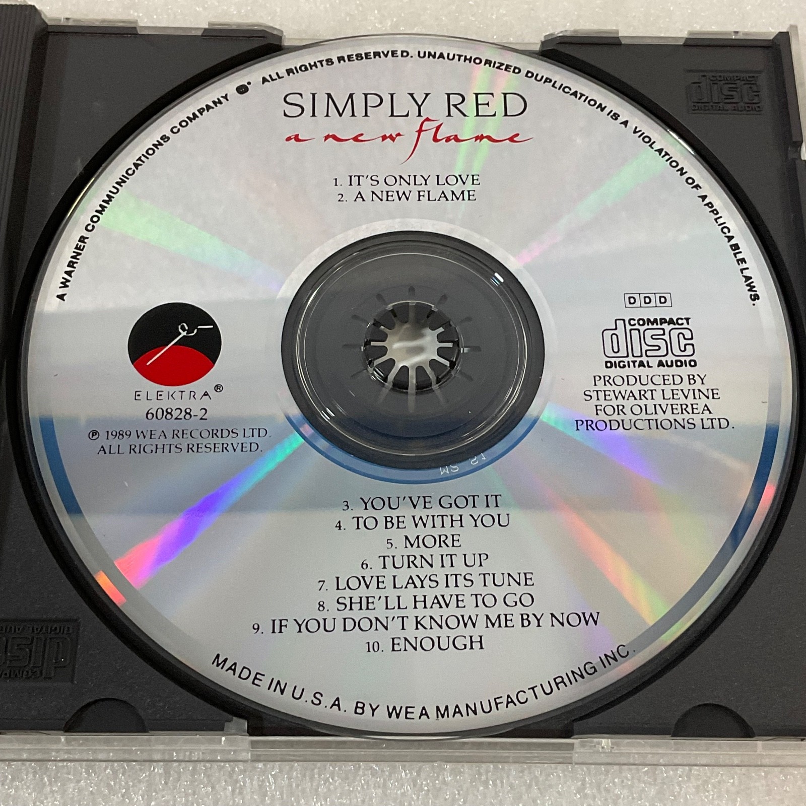 Simply Red A New Flame CD Elektra 1989 Soul Pop Album USA Pressing - Image 13