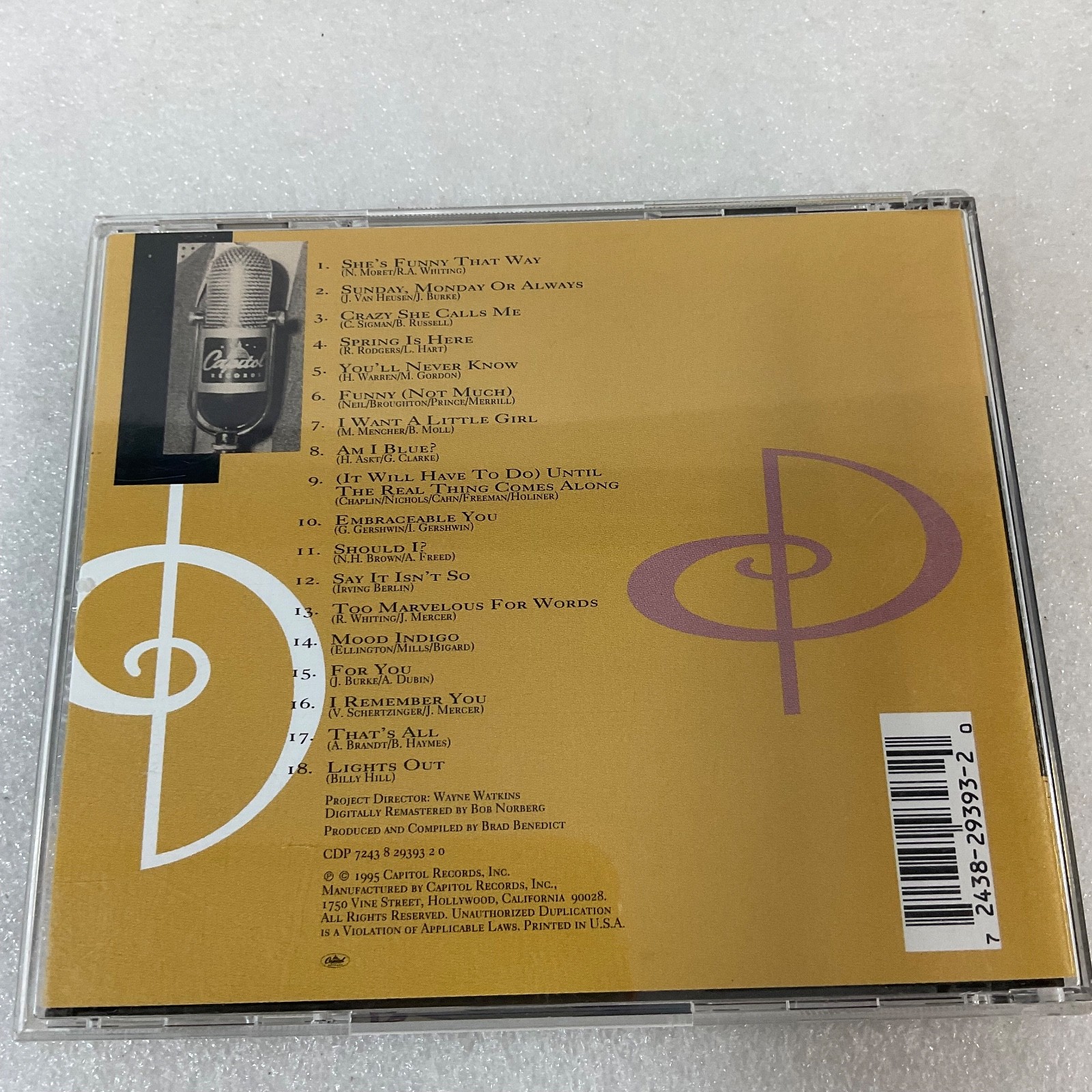 Nat King Cole Great Gentlemen of Song CD 1995 Capitol Jazz Vocal - Image 2