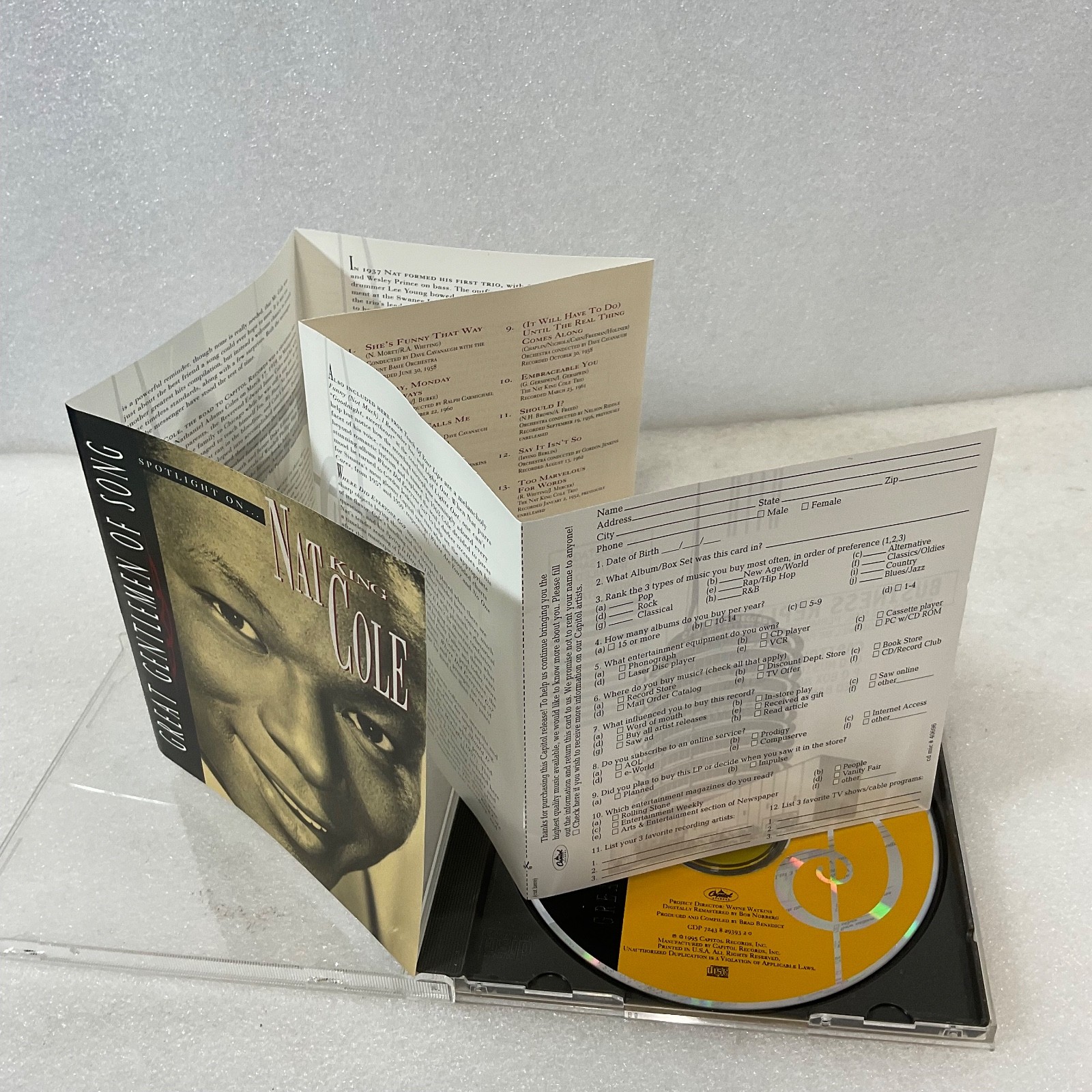 Nat King Cole Great Gentlemen of Song CD 1995 Capitol Jazz Vocal - Image 15