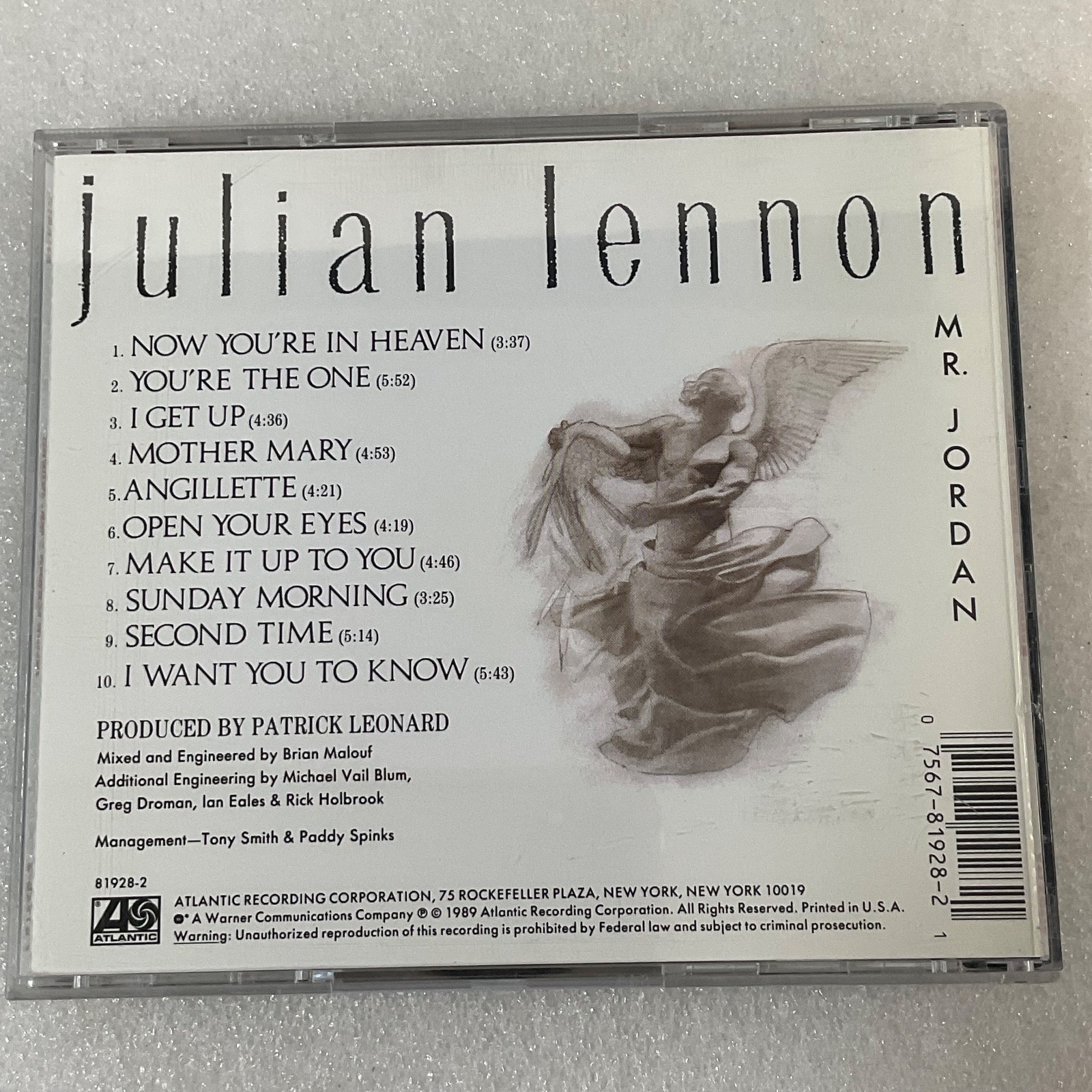 Julian Lennon Mr. Jordan CD 1989 Atlantic Records USA Rock Pop - Image 2