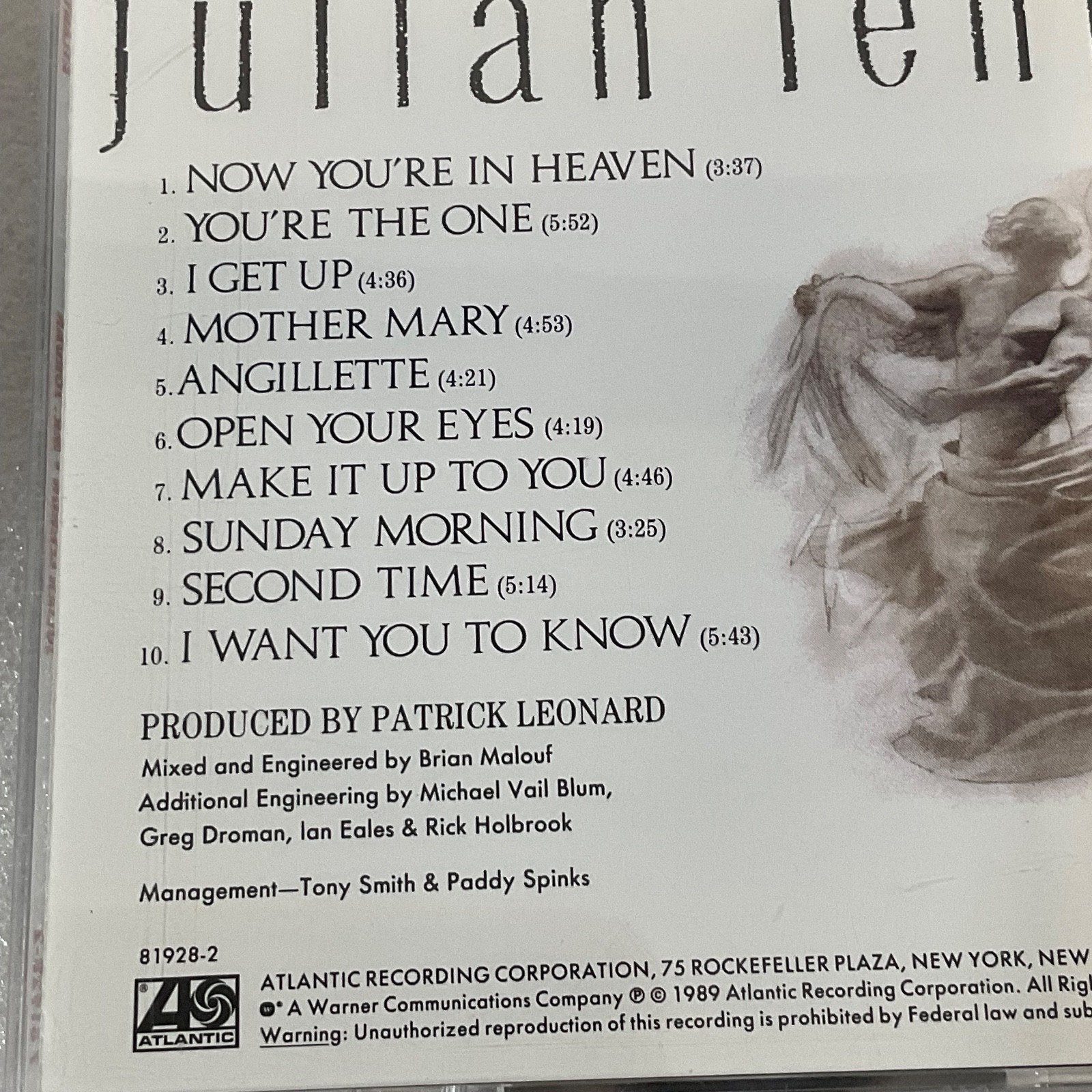 Julian Lennon Mr. Jordan CD 1989 Atlantic Records USA Rock Pop - Image 12