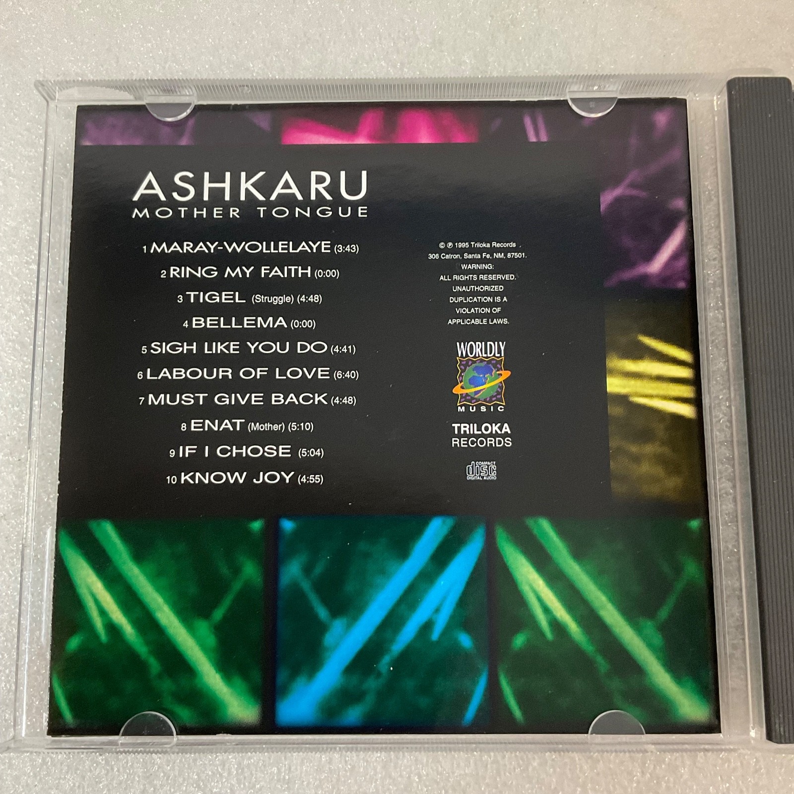 Ashkaru Mother Tongue CD 1995 World Music Triloka Records - Image 12