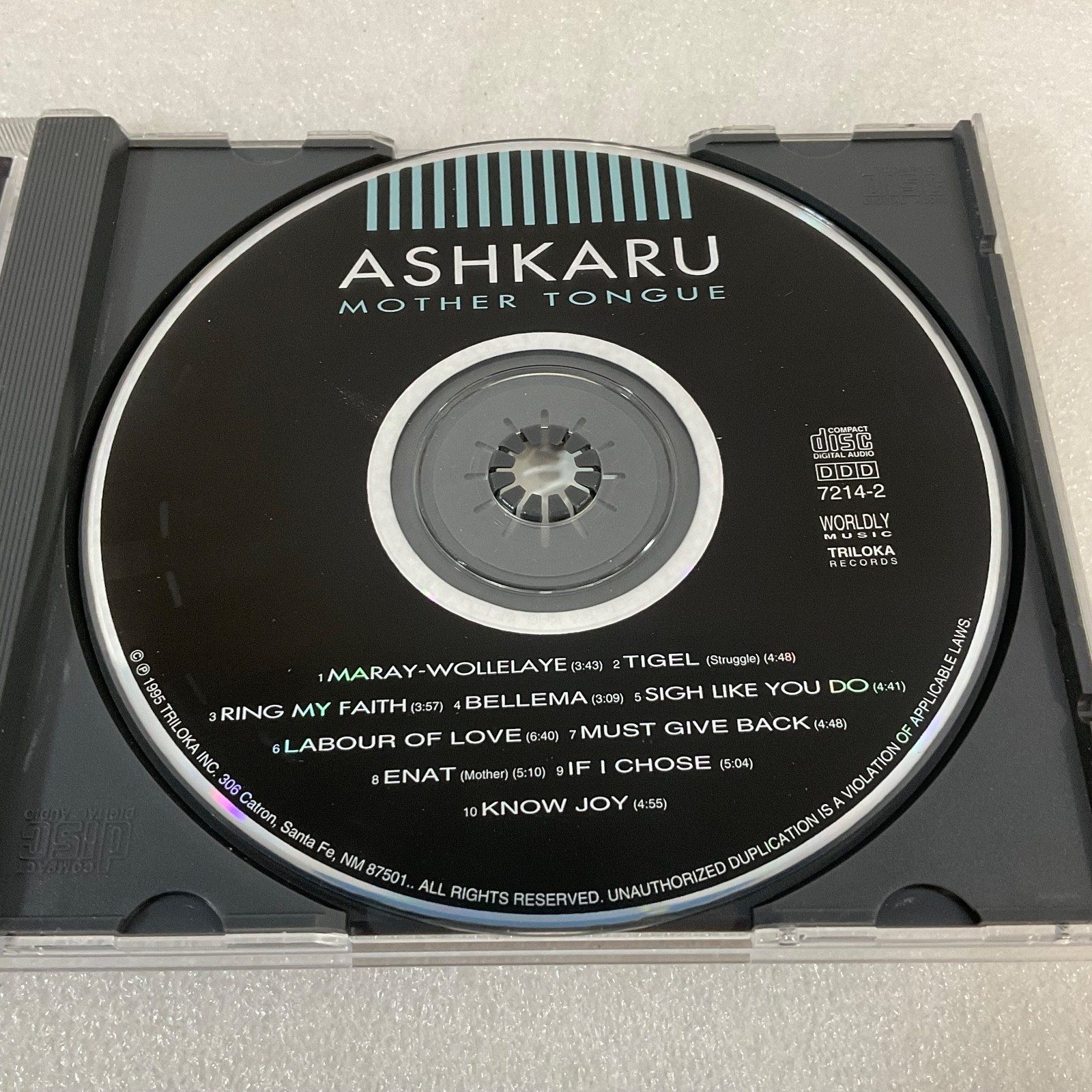 Ashkaru Mother Tongue CD 1995 World Music Triloka Records - Image 13