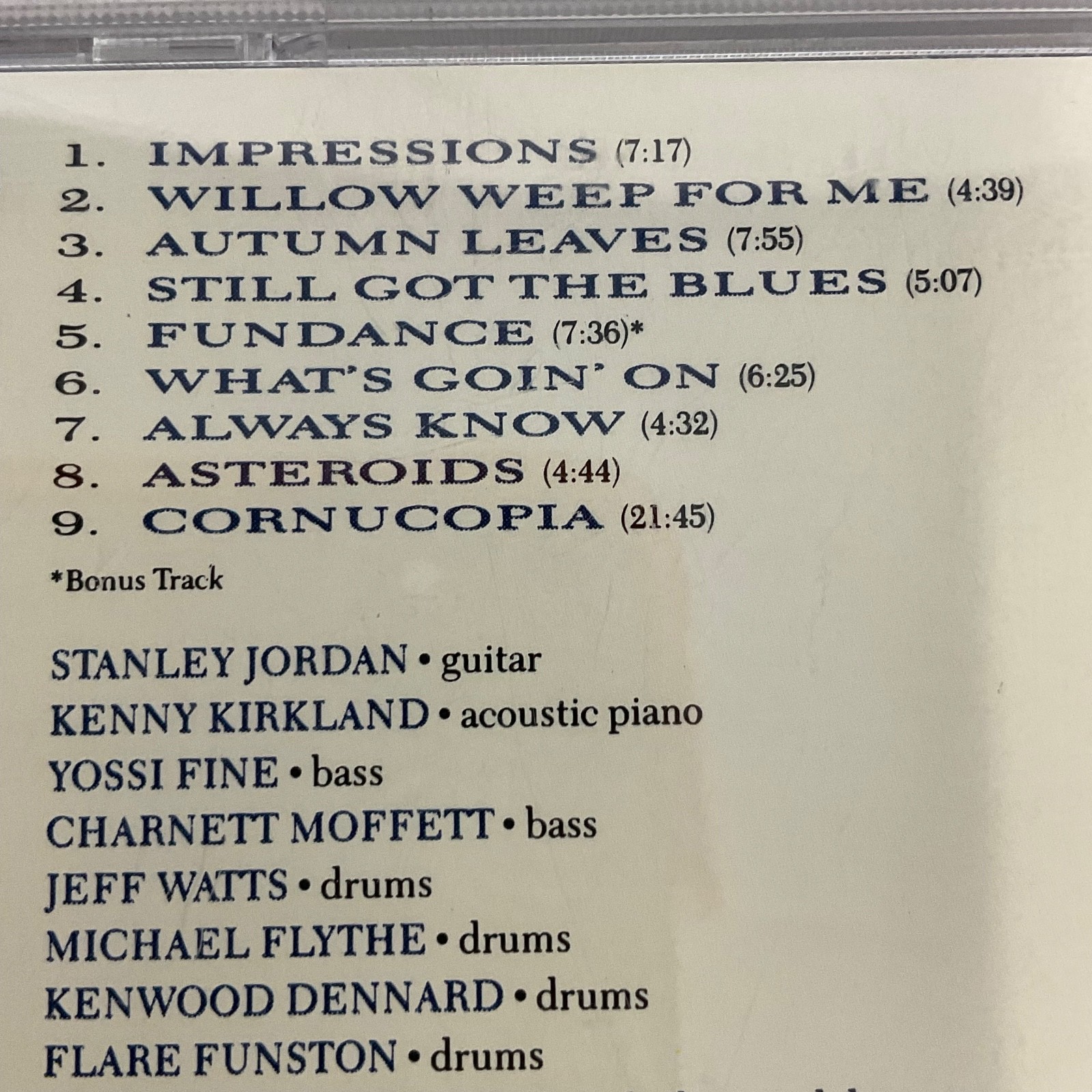 Stanley Jordan Cornucopia CD 1990 Blue Note Jazz Fusion Guitar - Image 11