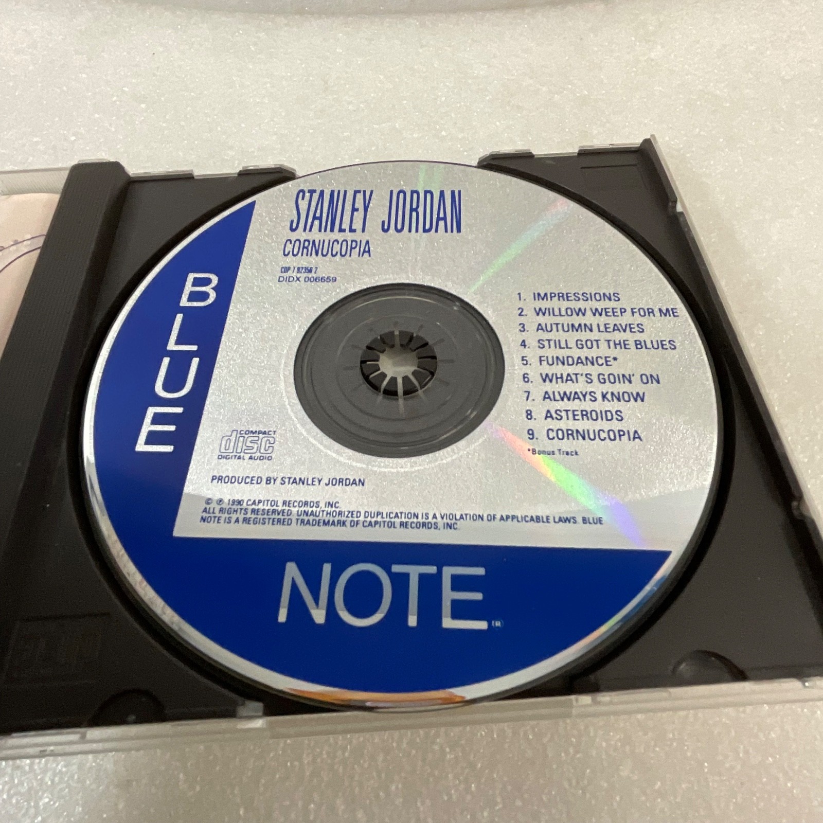 Stanley Jordan Cornucopia CD 1990 Blue Note Jazz Fusion Guitar - Image 14