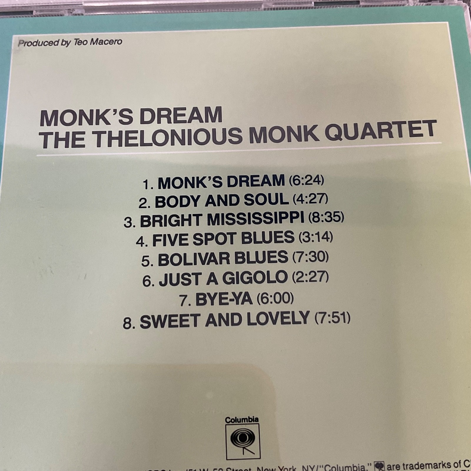 Thelonious Monk Quartet Monk’s Dream CD Columbia Jazz Remastered - Image 7