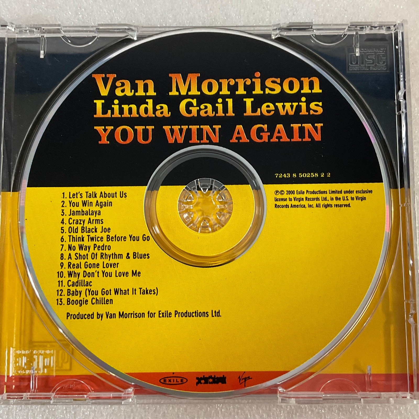 Van Morrison & Linda Gail Lewis You Win Again CD 2000 Exile Virgin - Image 12