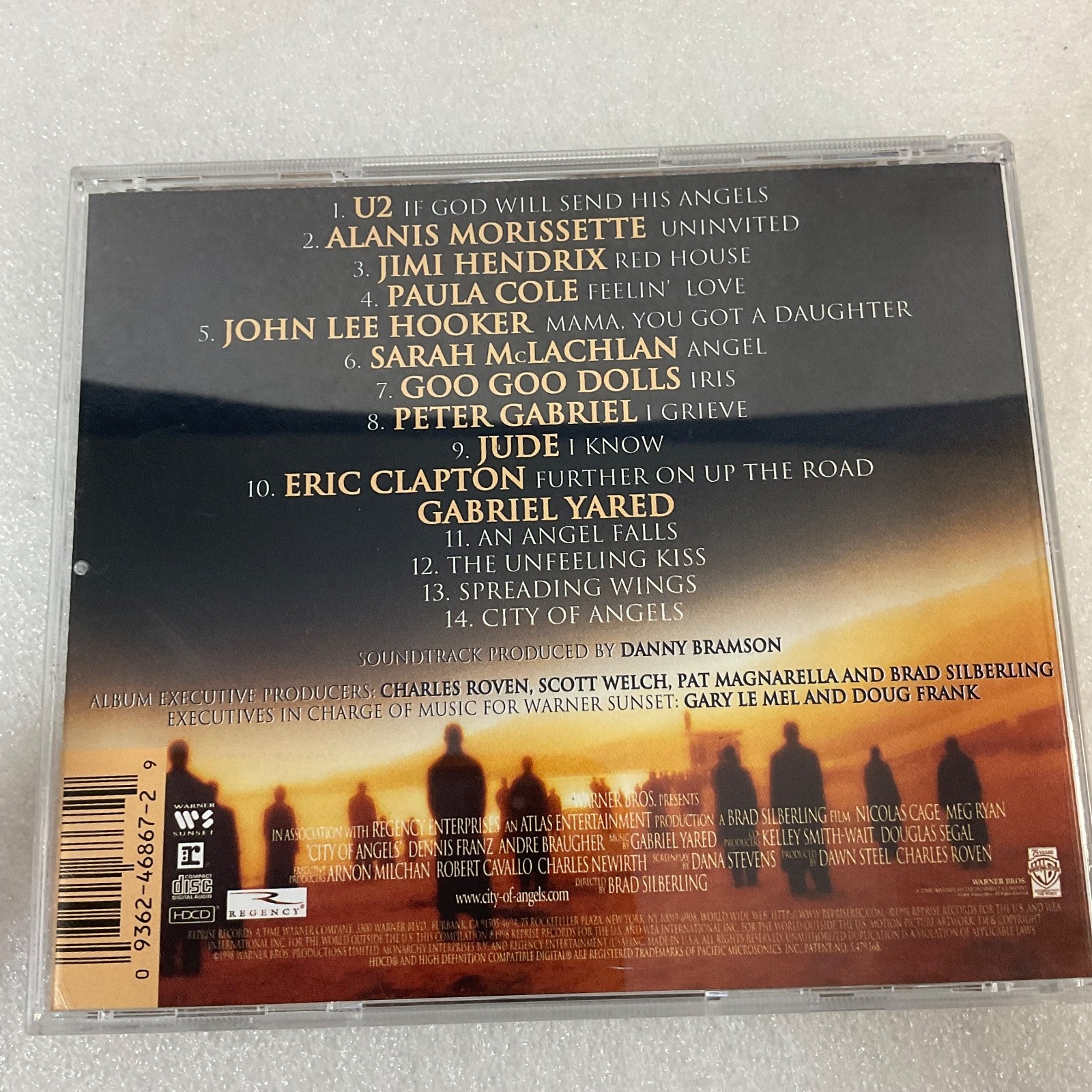City of Angels Soundtrack CD 1998 Warner Sunset Reprise Movie Music - Image 2