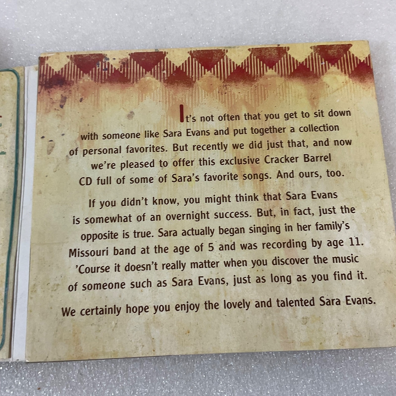 Sara Evans Feels Like Home CD Cracker Barrel Country Music 2005 BMG - Image 9