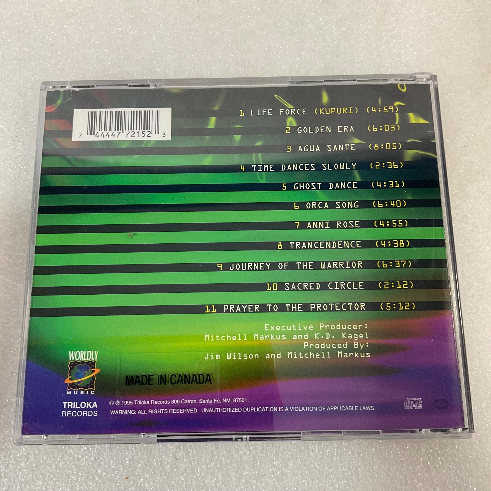 Tulku Transcendence CD 1995 Triloka Worldly Music New Age Ambient - Image 2