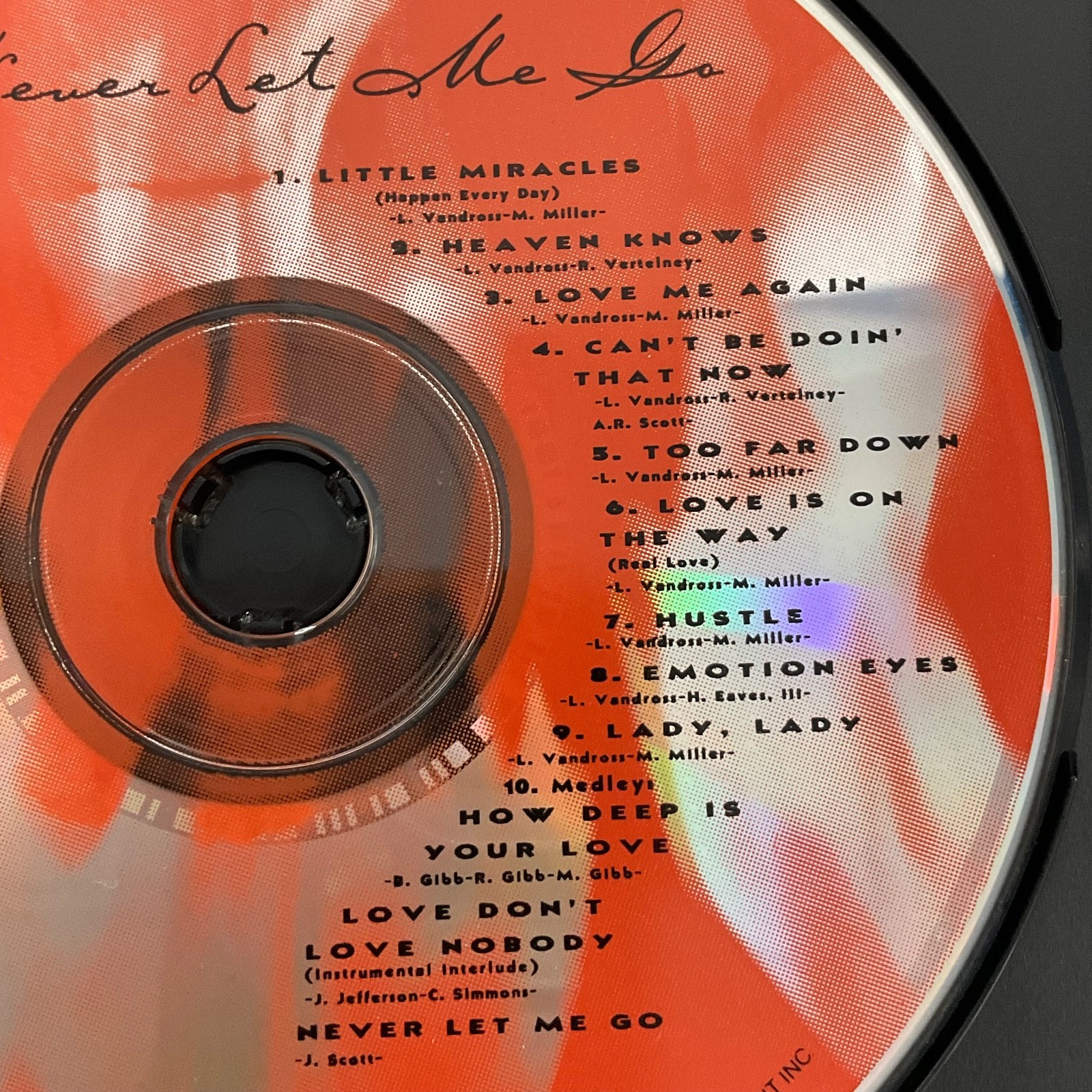 Luther Vandross Never Let Me Go CD 1993 Epic EK 53231 Soul R&B Disc Only - Image 2