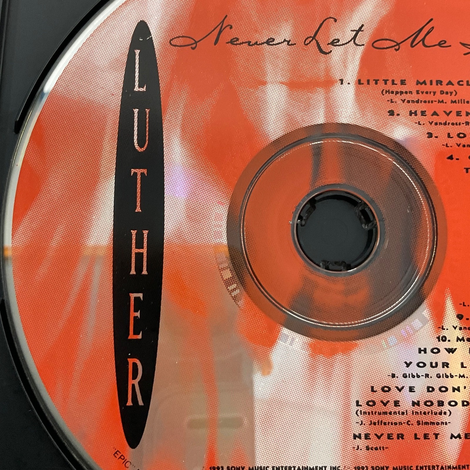 Luther Vandross Never Let Me Go CD 1993 Epic EK 53231 Soul R&B Disc Only - Image 4