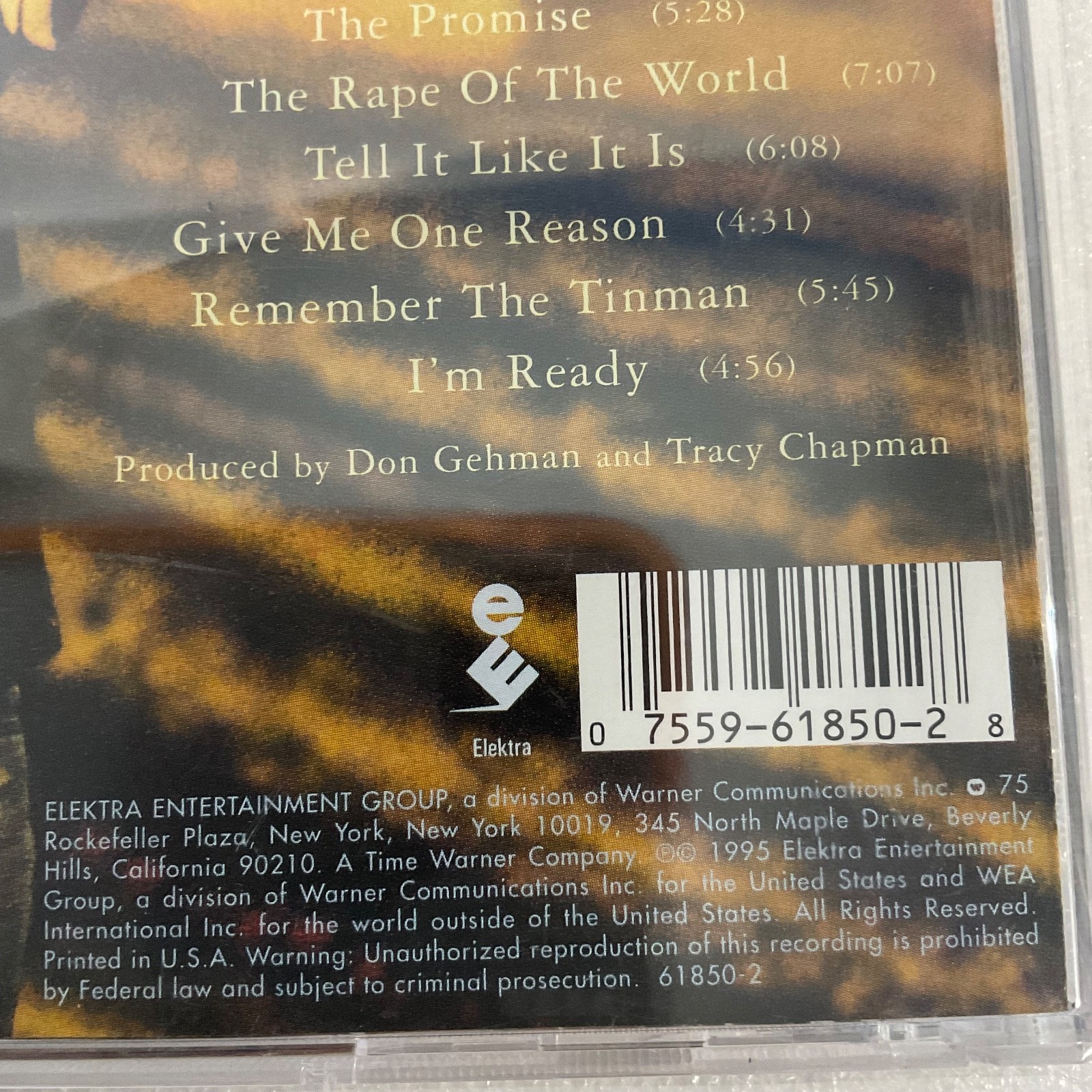 Tracy Chapman New Beginning CD Album Elektra 61850-2 - Image 18