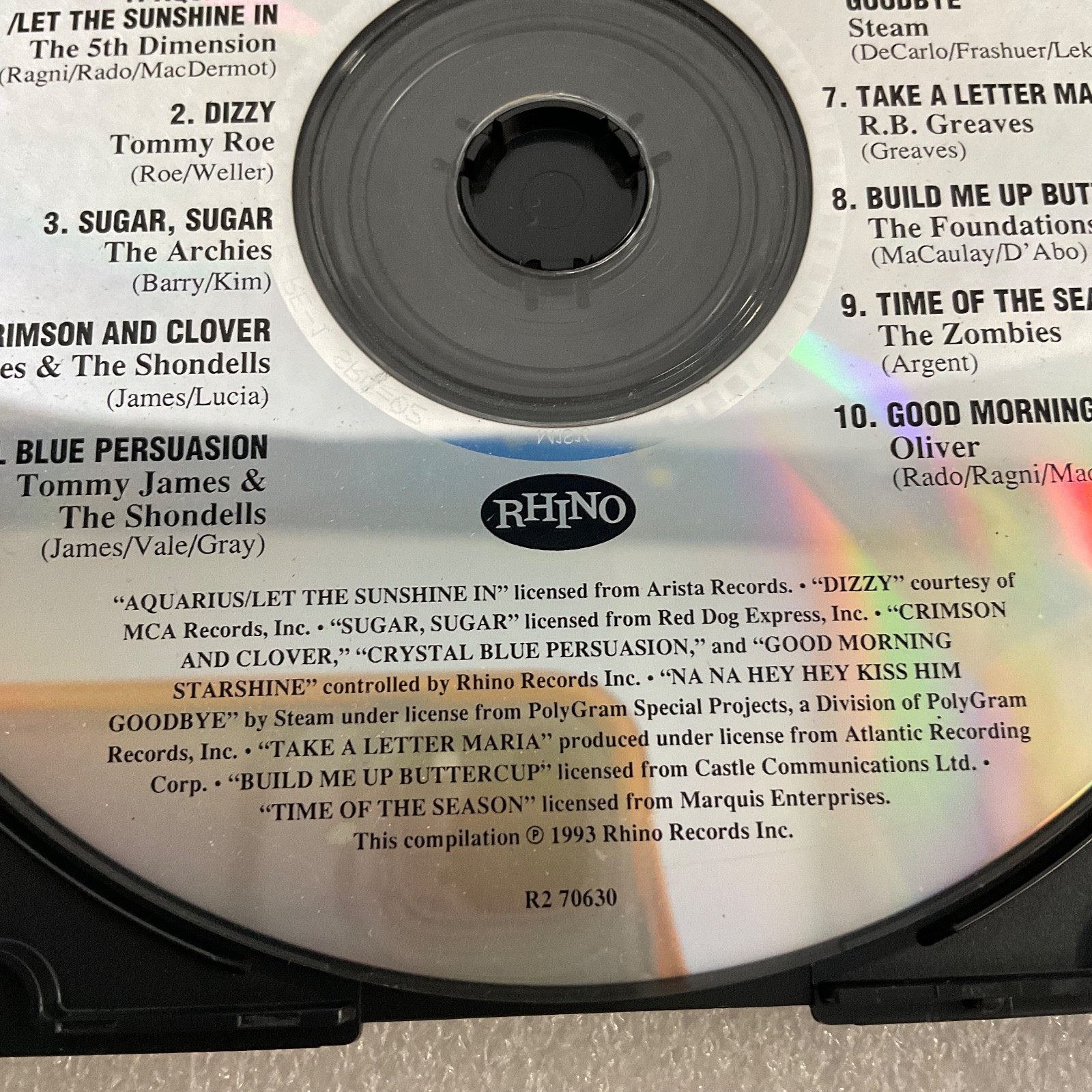Billboard Top Rock n Roll Hits 1969 Rhino Music CD Various Artists Vintage - Image 4