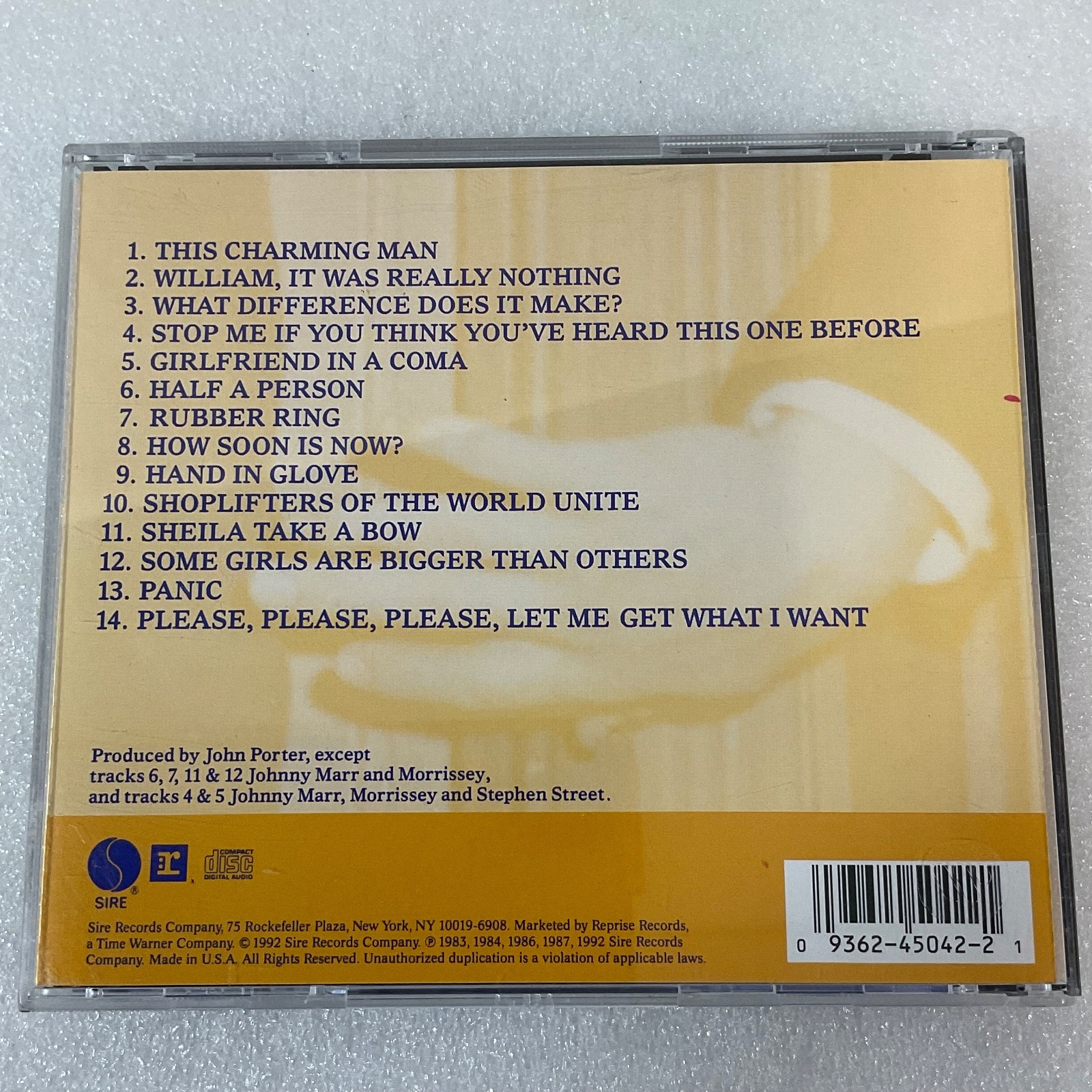 The Smiths Best I CD 1992 Sire/Reprise Compilation Album - Image 2