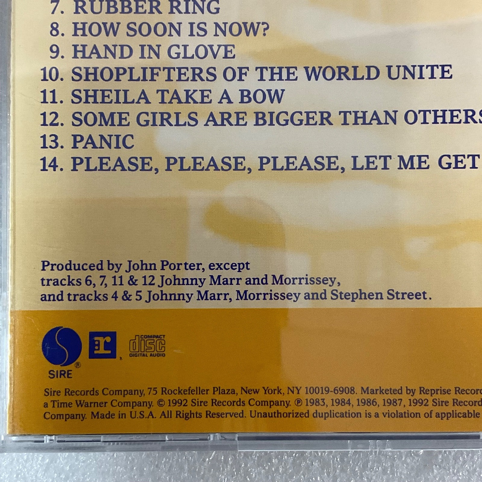 The Smiths Best I CD 1992 Sire/Reprise Compilation Album - Image 8