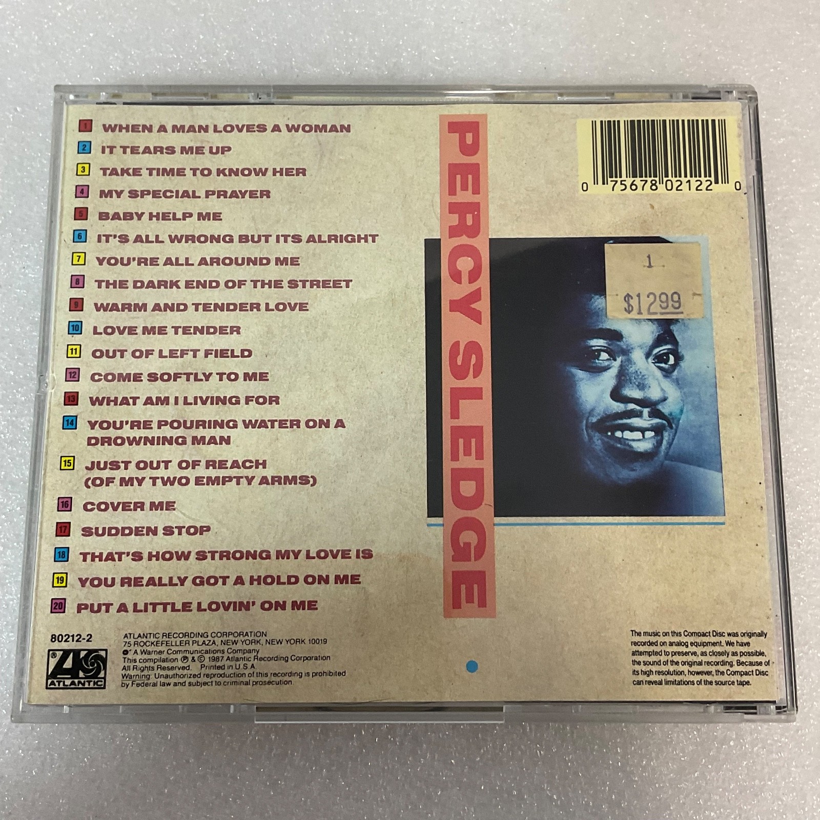 Percy Sledge The Ultimate Collection CD When a Man Loves a Woman 1987 - Image 2