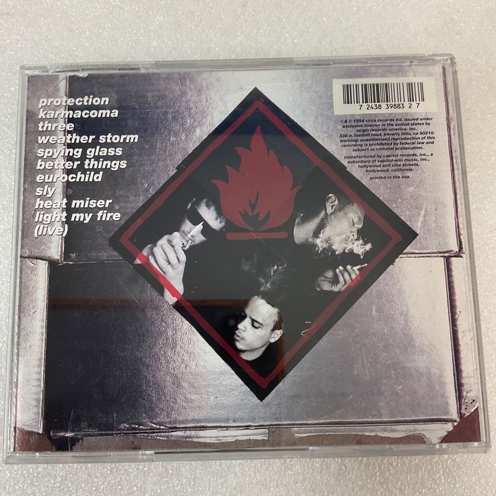 Massive Attack Protection CD 1994 Virgin Records Trip Hop Album - Image 2