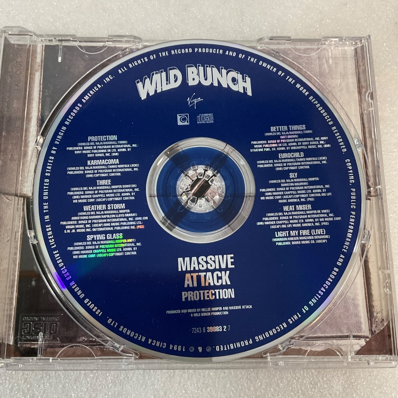 Massive Attack Protection CD 1994 Virgin Records Trip Hop Album - Image 14