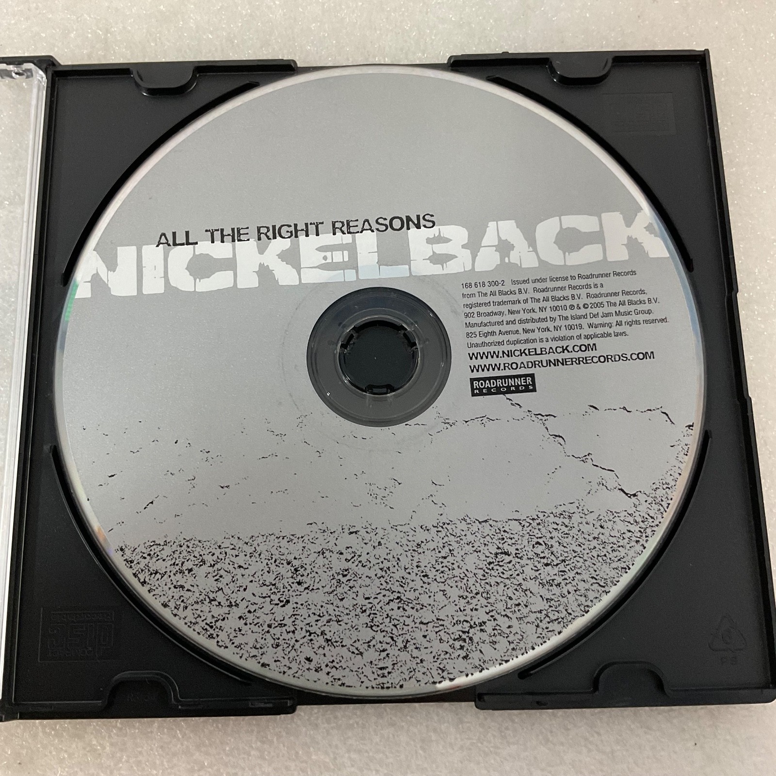 Nickelback All the Right Reasons CD 2005 Roadrunner Disc Only - Image 1